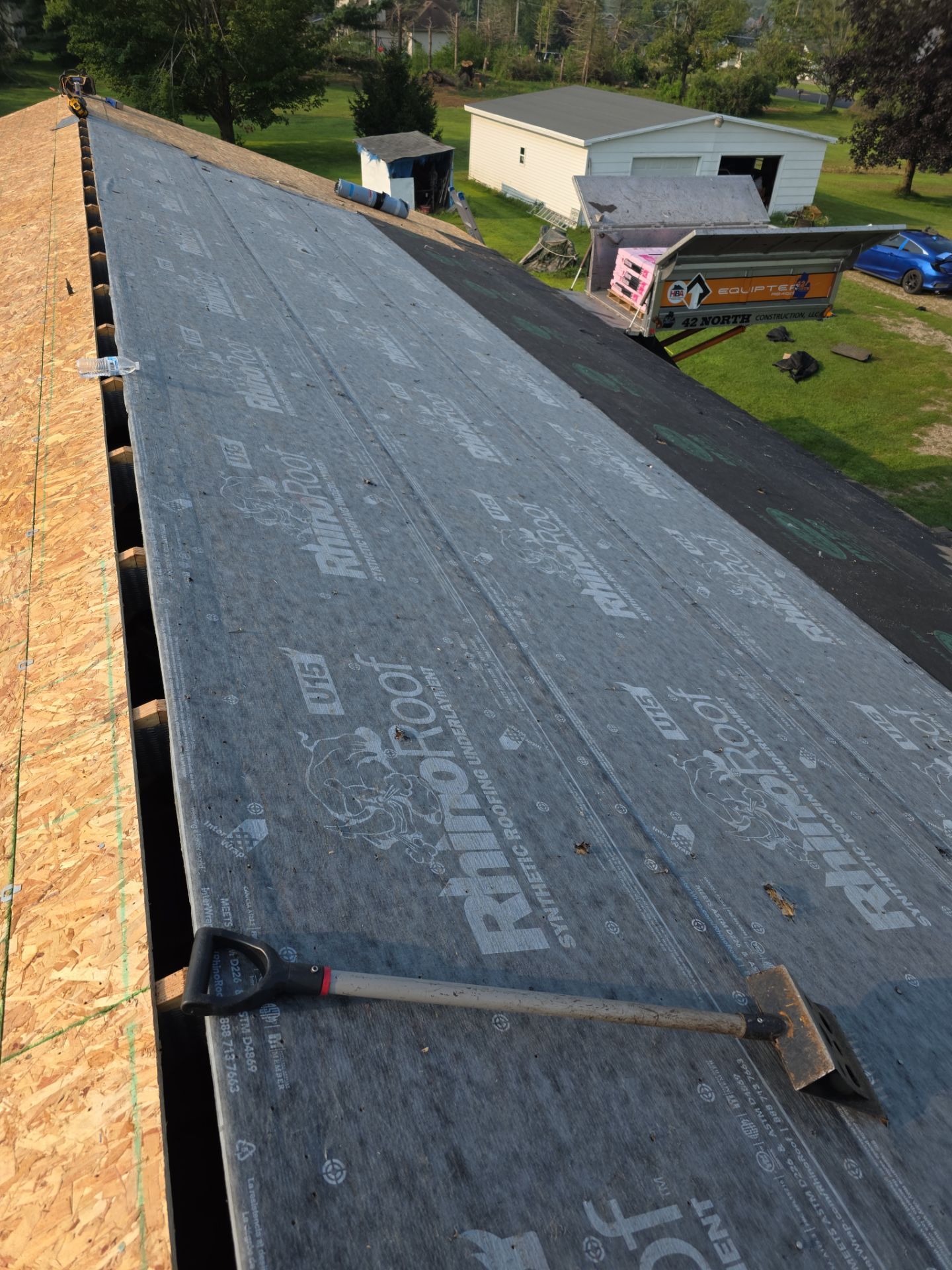 Storm Damage Repair on Barn. by 42 North Construction, LLC.