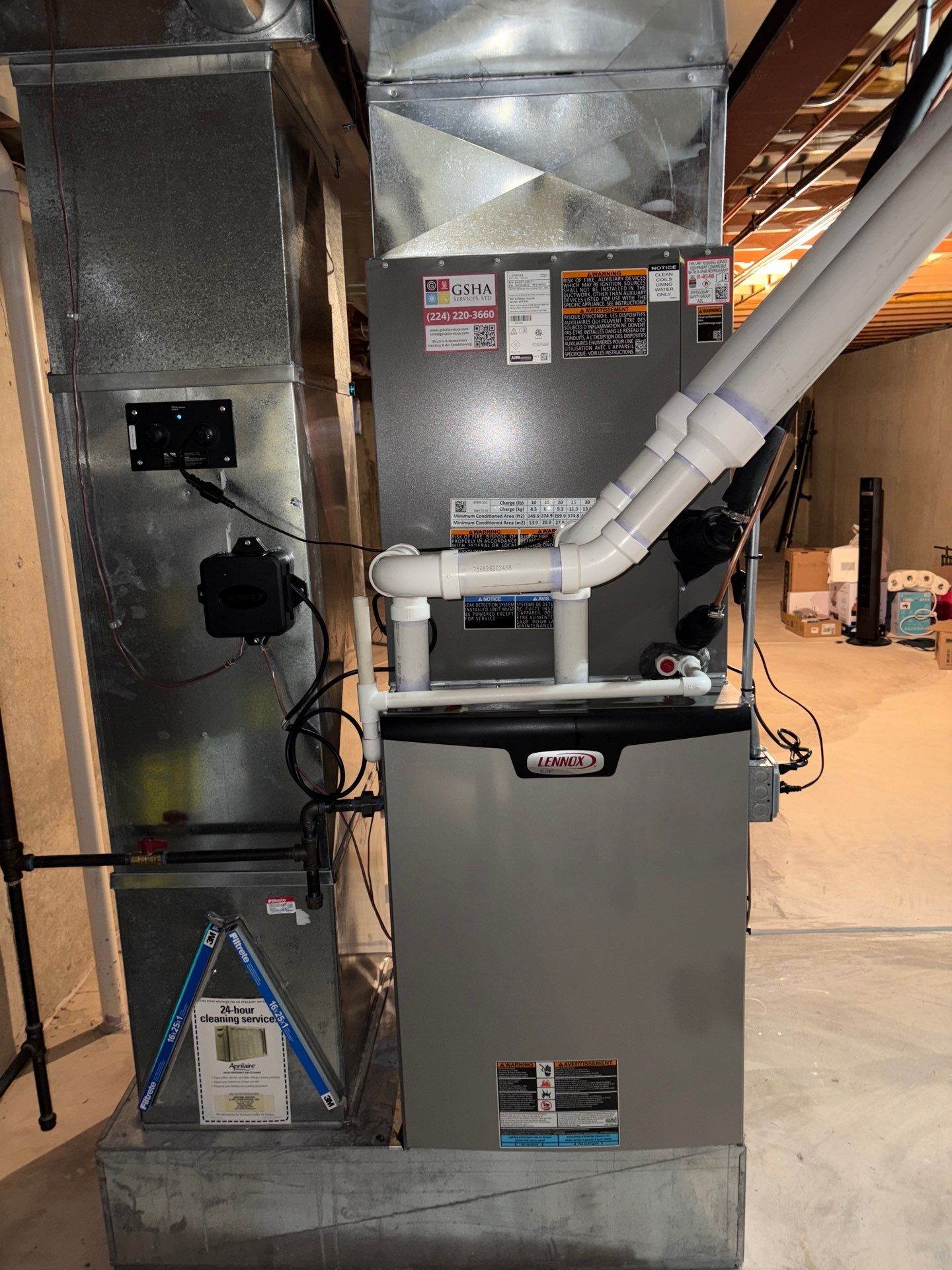 Lennox EL297V Furnace & EL18KCV Air Conditioner Installation – Aurora, IL by GSHA Services LTD