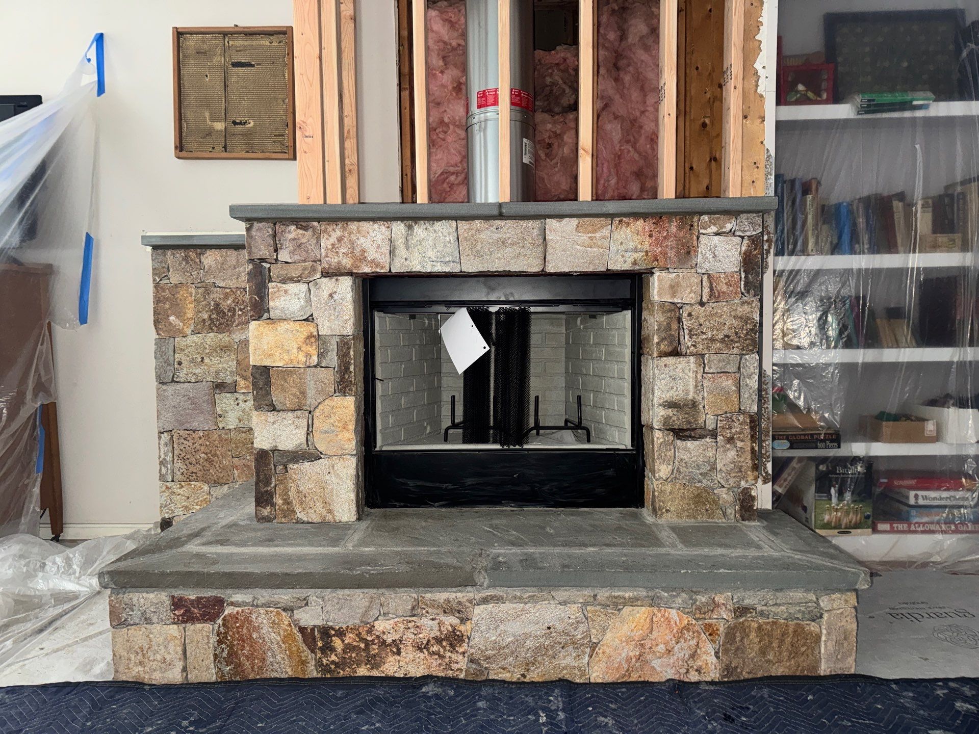 Wood Fireplace Replaced by Neighborhood Chimney Services 