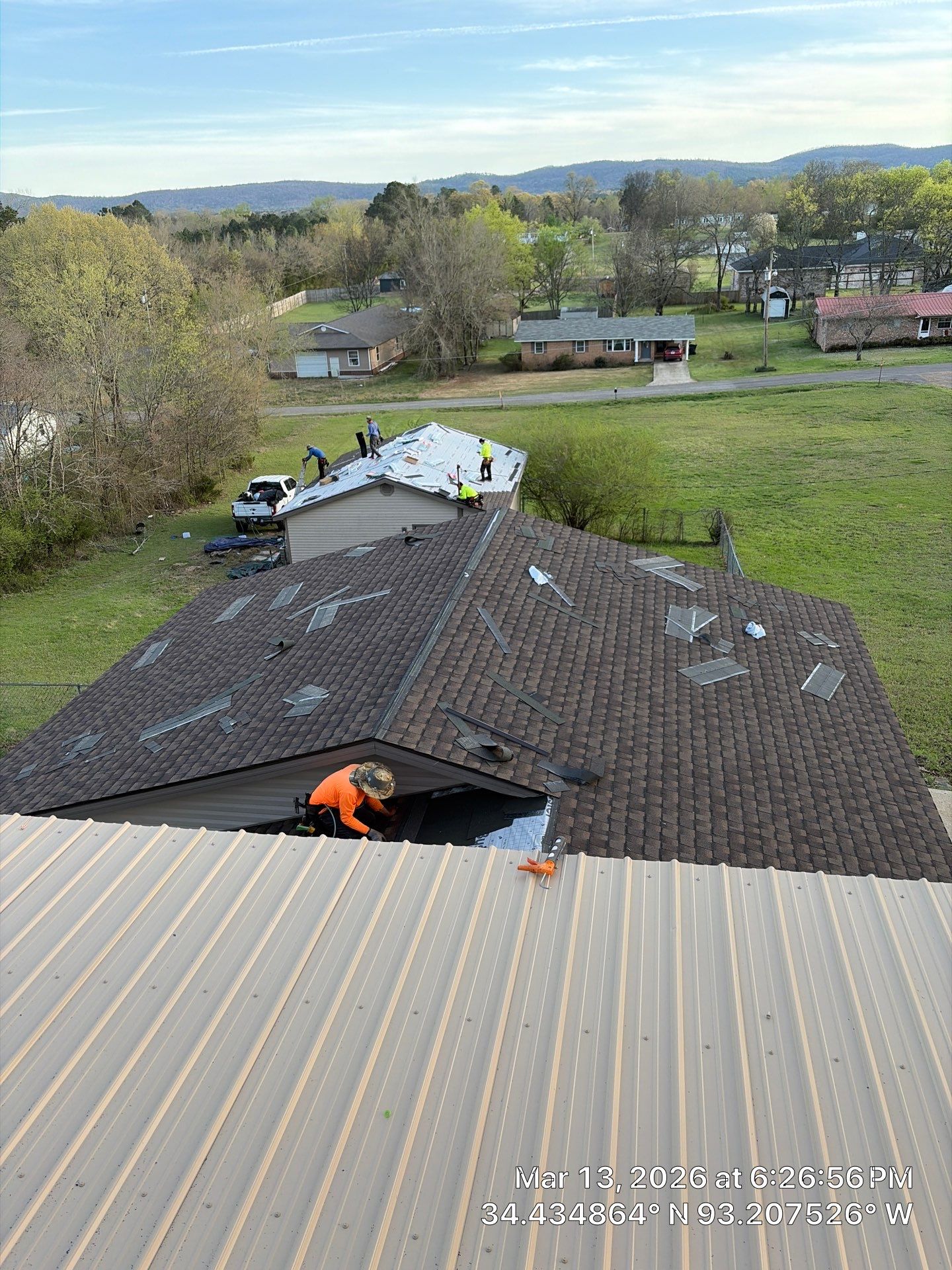 GAF Timberline UHDZ Shingle Roof Replacement and Decking Repair in Pearcy by Temple Roofing and Exteriors