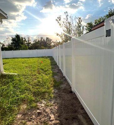 Vinyl Fence Installation using Vinyl Privacy Fence 