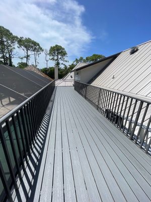 TPO Membrane- Trex Deck in Clam Shell color Balcony 