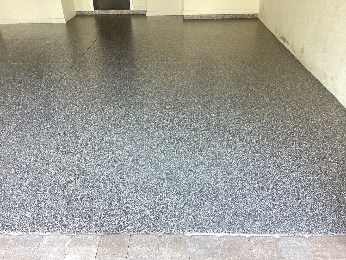 Garage using Slate Stone by Amvet concrete coatings llc
