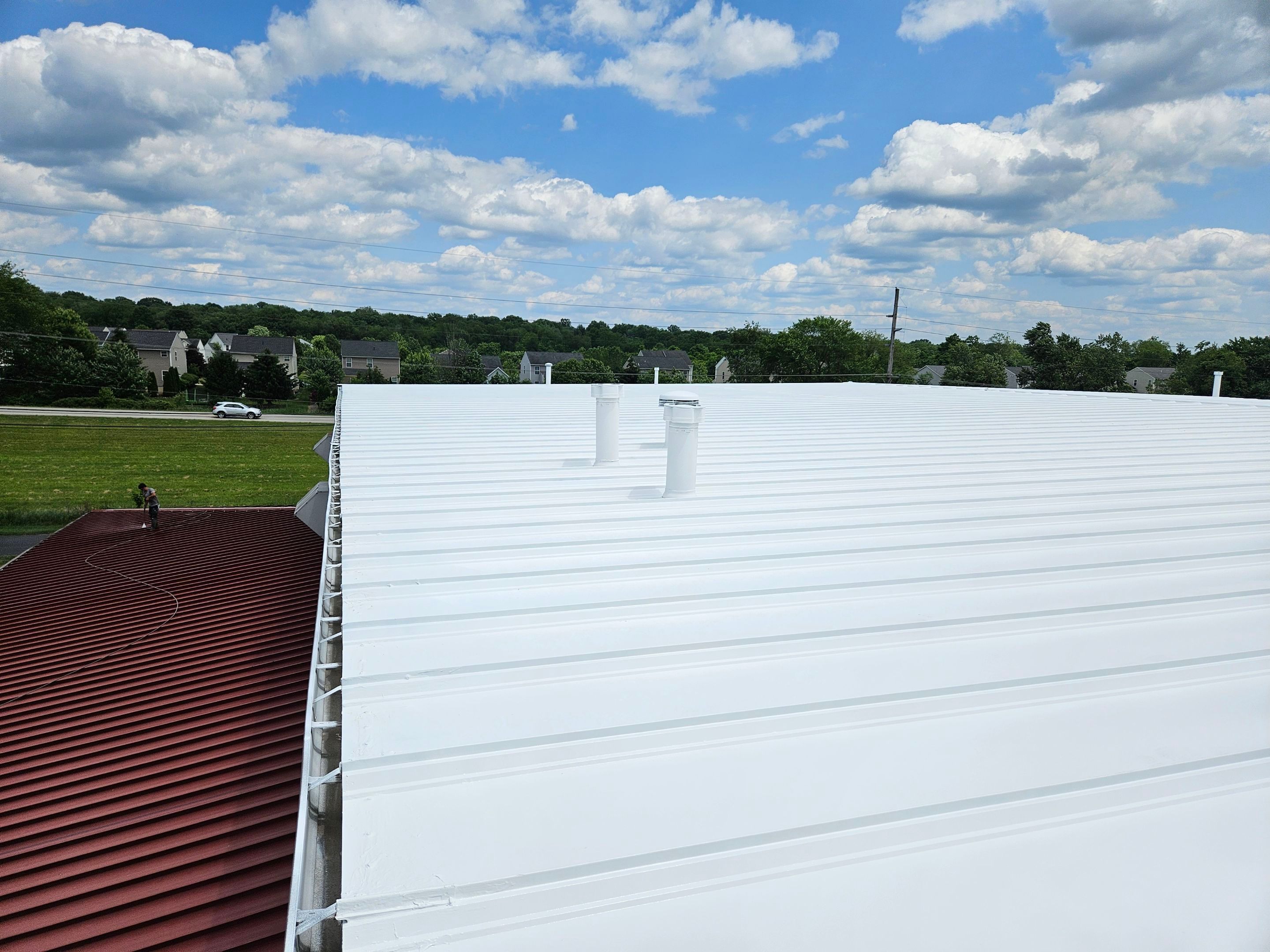 Metal Roof Restoration Project in Wadsworth by Miller's Commercial Roofing LLC