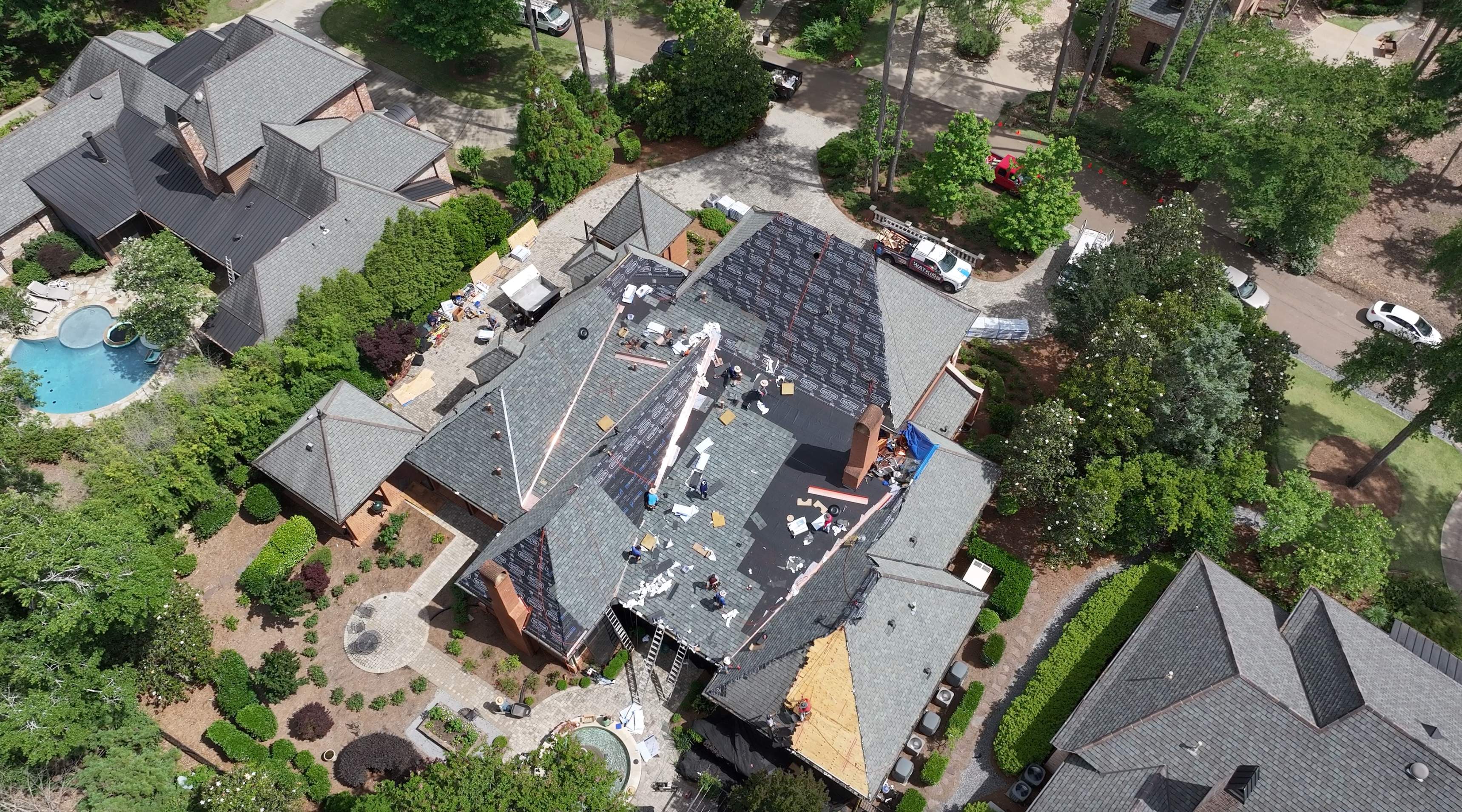 Residential Grand Manor Shingle Roof Installation | Ridgeland, MS by Watkins Construction & Roofing