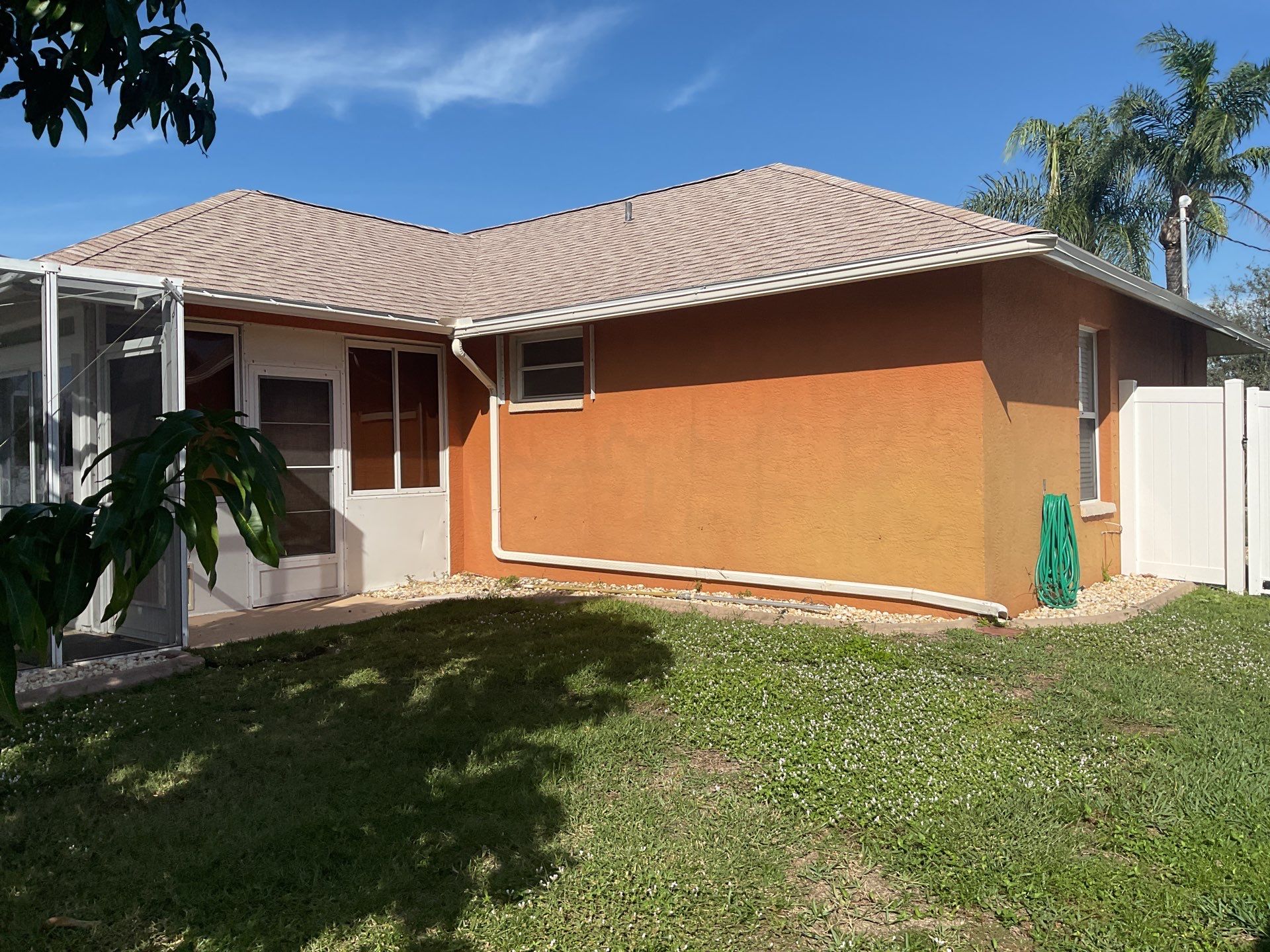 White 6-Inch Seamless Gutters in Cape Coral FL by Gutter Professors