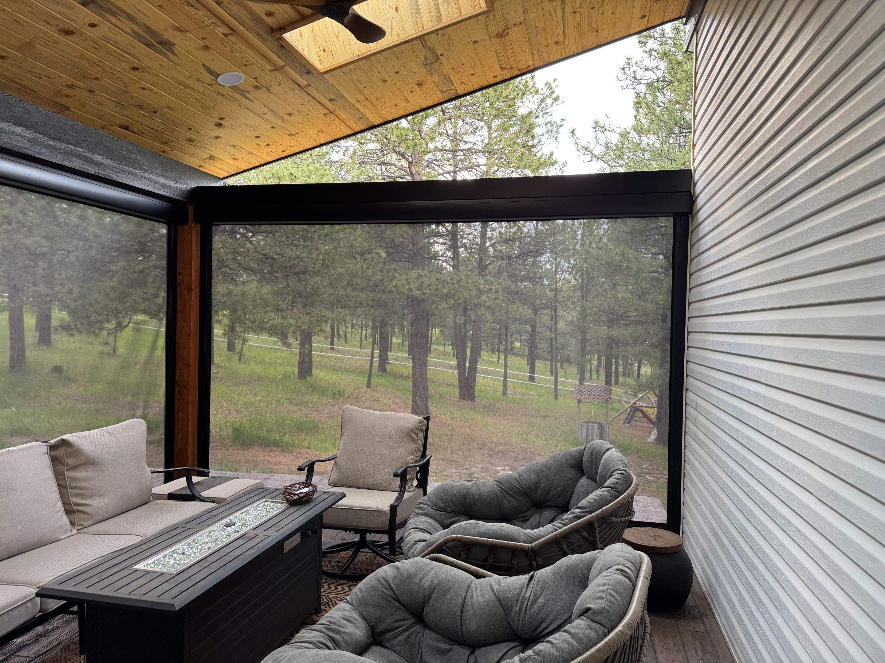 Motorized Screens using Progressive MagnaTrack Screens by Outdoor Solutions Colorado