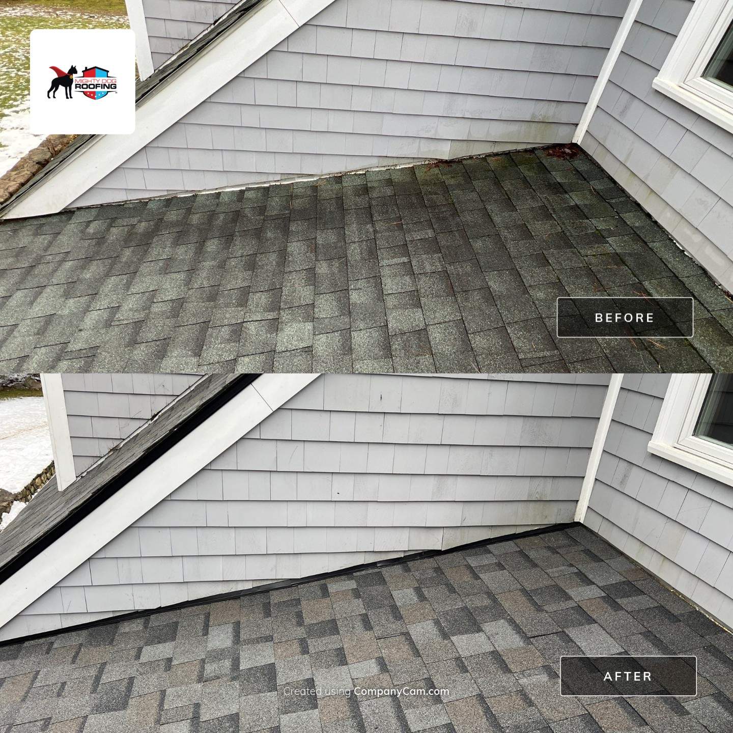 Carlisle Roofing Installation using Owens Corning Shingles and Copper by Mighty Dog Roofing of Greater Middlesex County