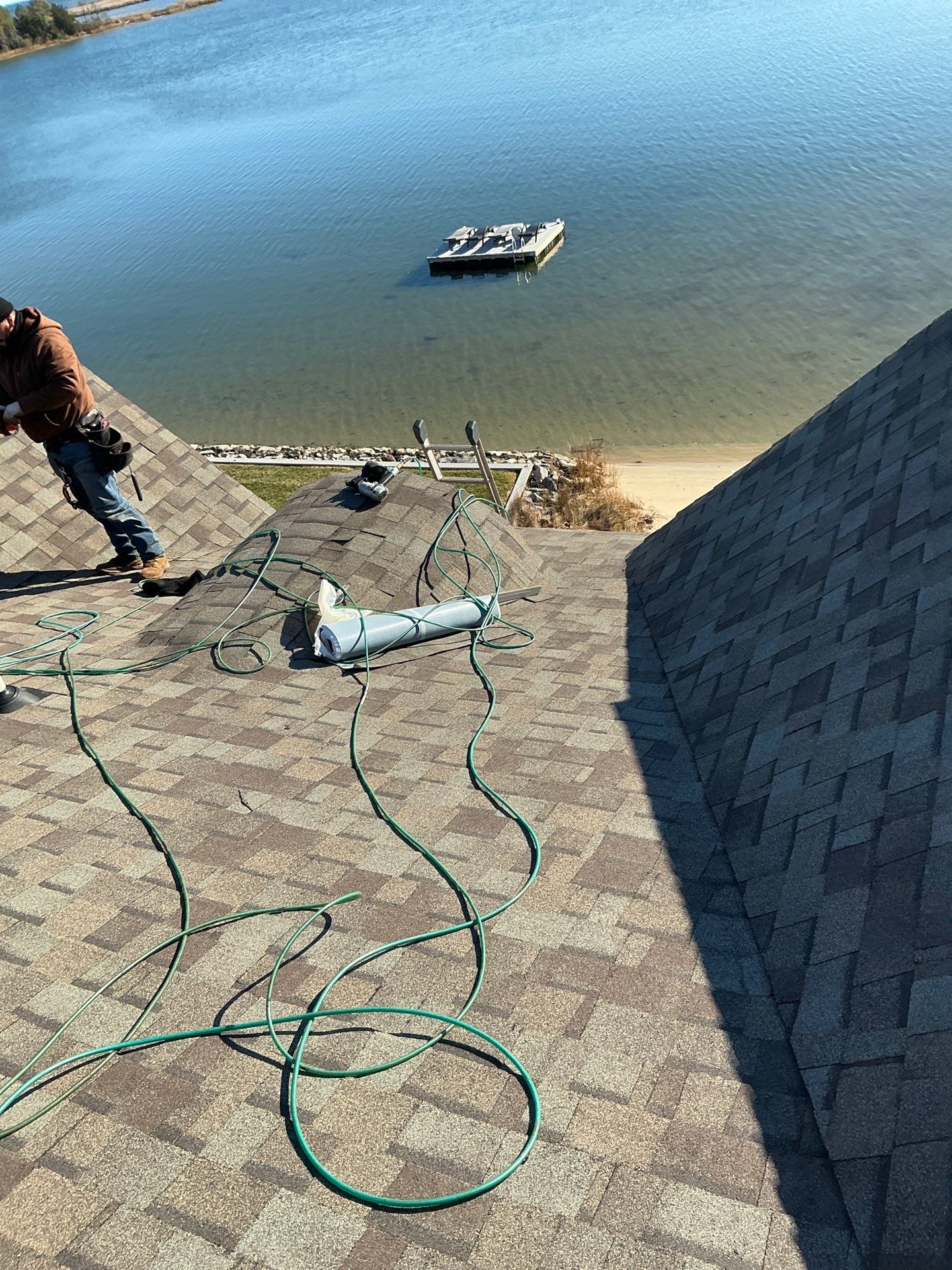Waterfront Roof Replacement in White Stone, VA by Cade Construction