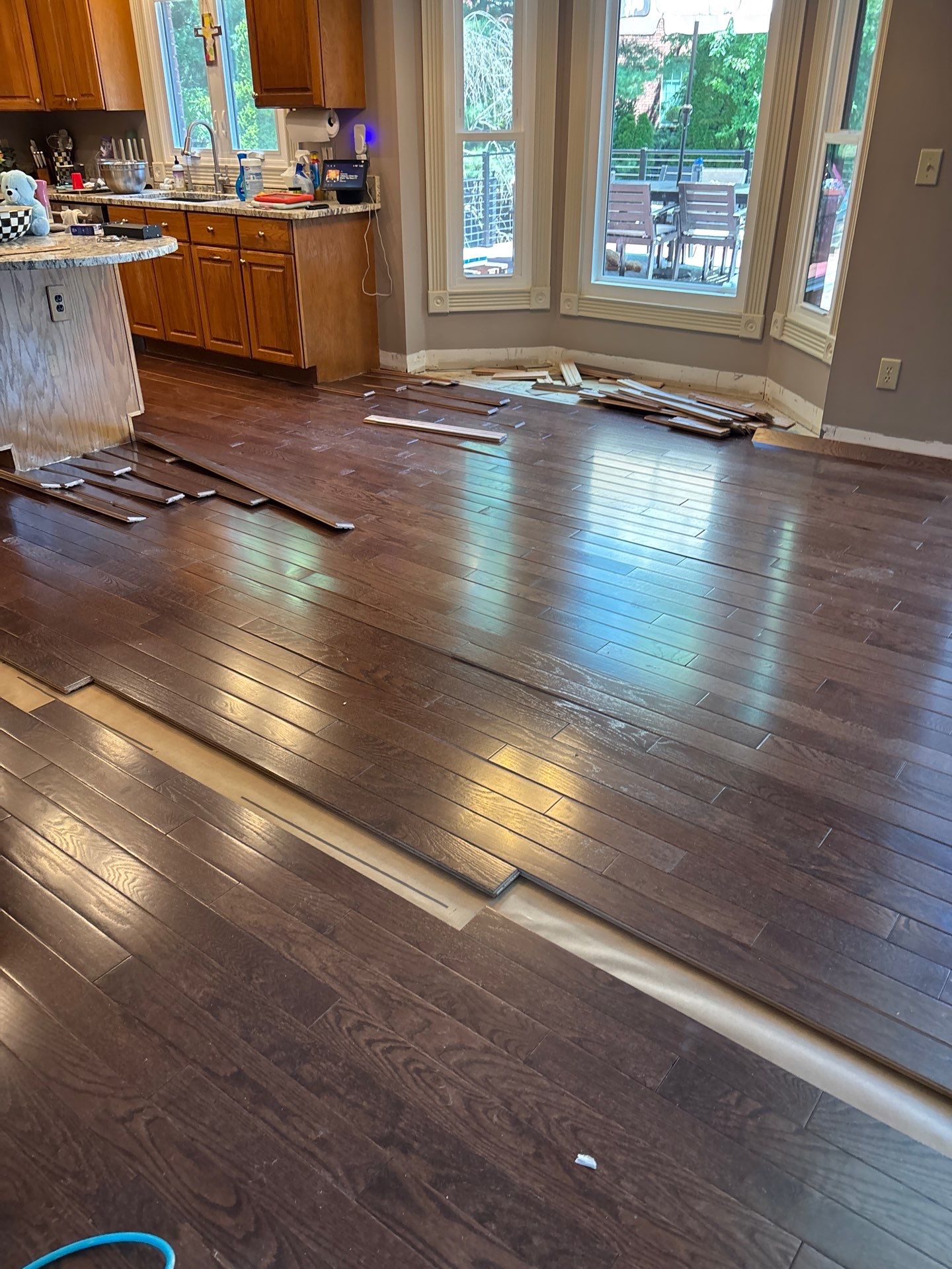 Prefinished Solid Hardwood Flooring Installation in Union, KY by Footprints Floors Kentucky