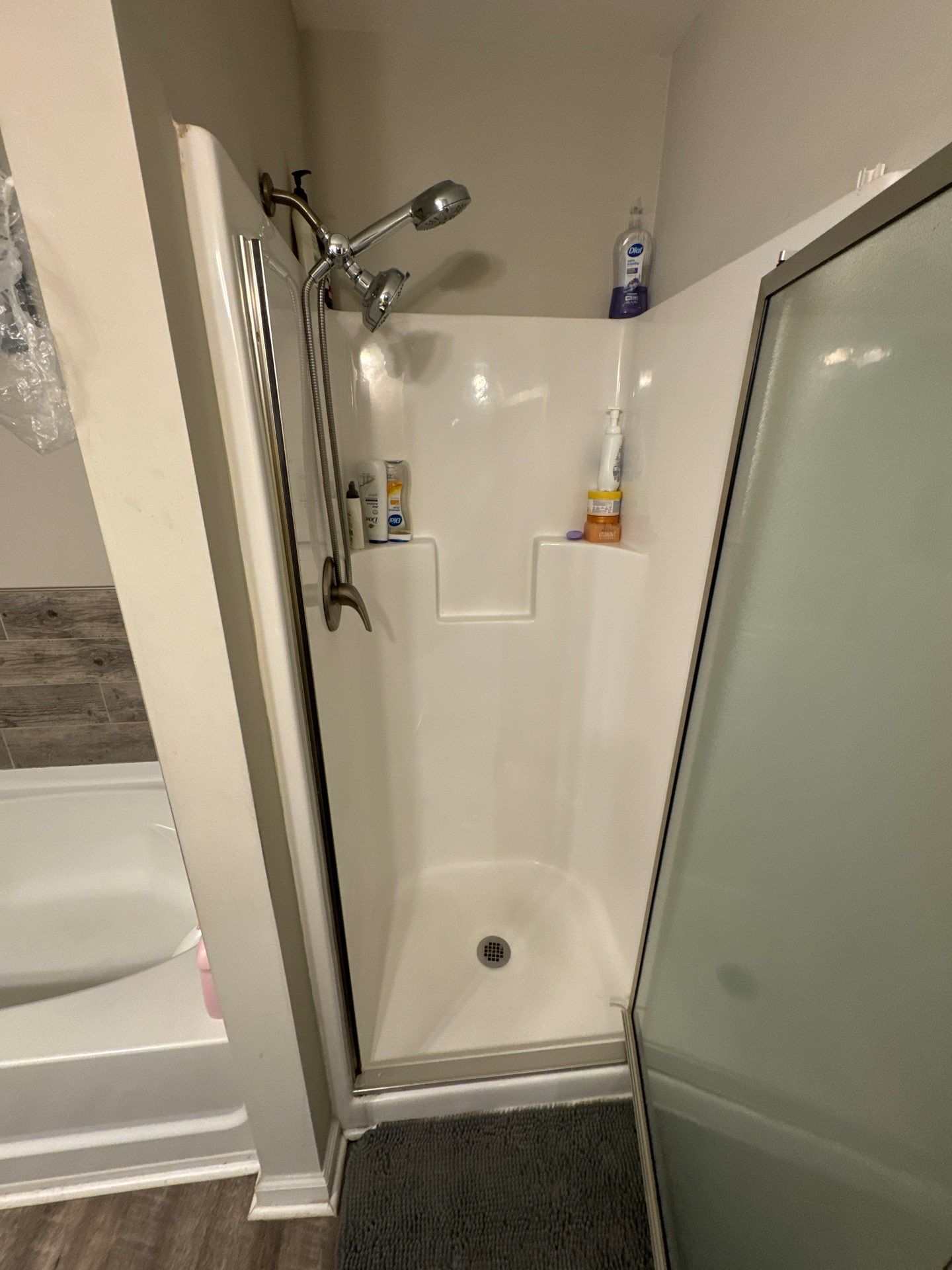Tub to walk-in shower conversion by Prudencio