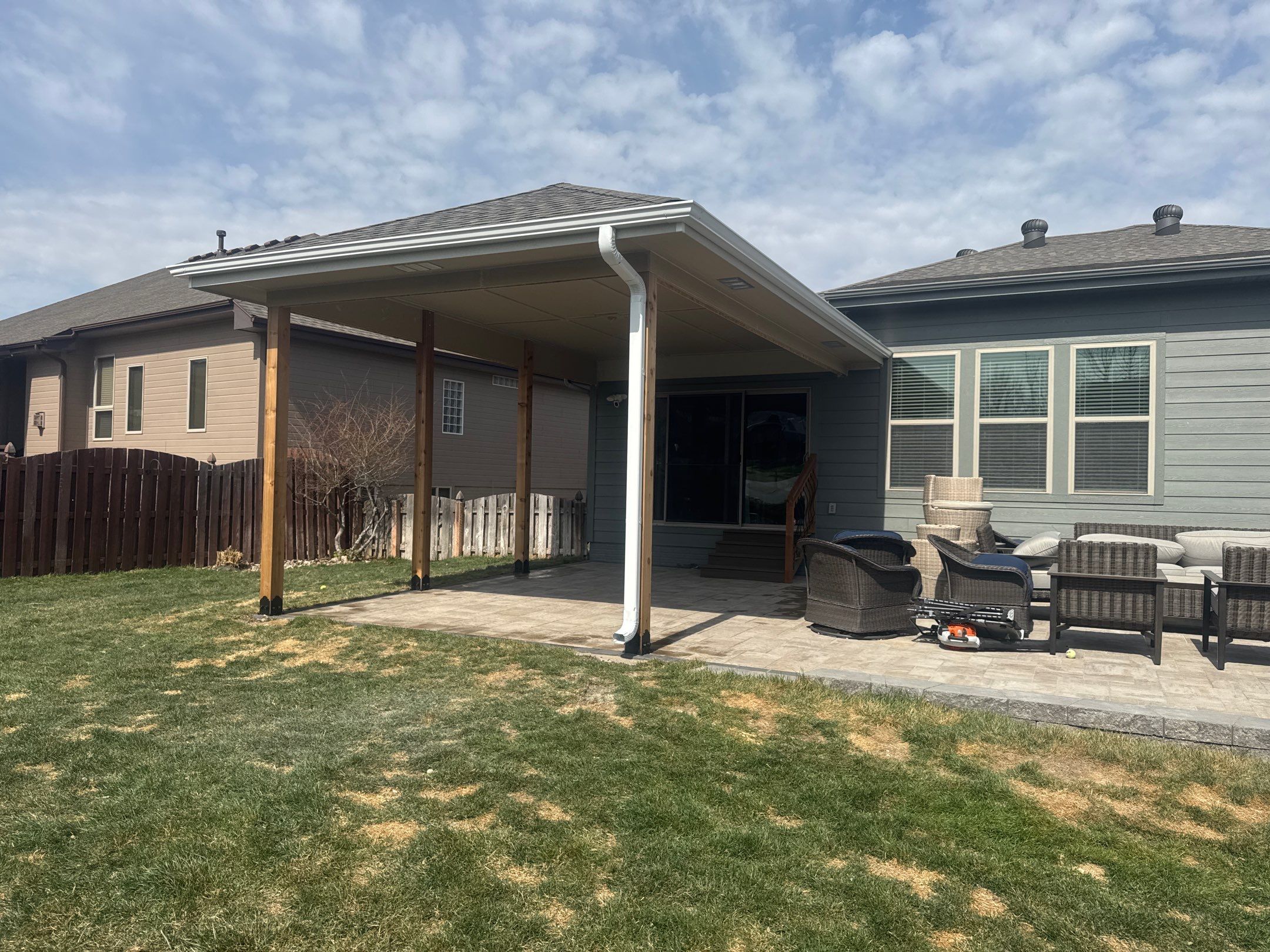 Covered patio by EAGLE EYE ENTERPRISES