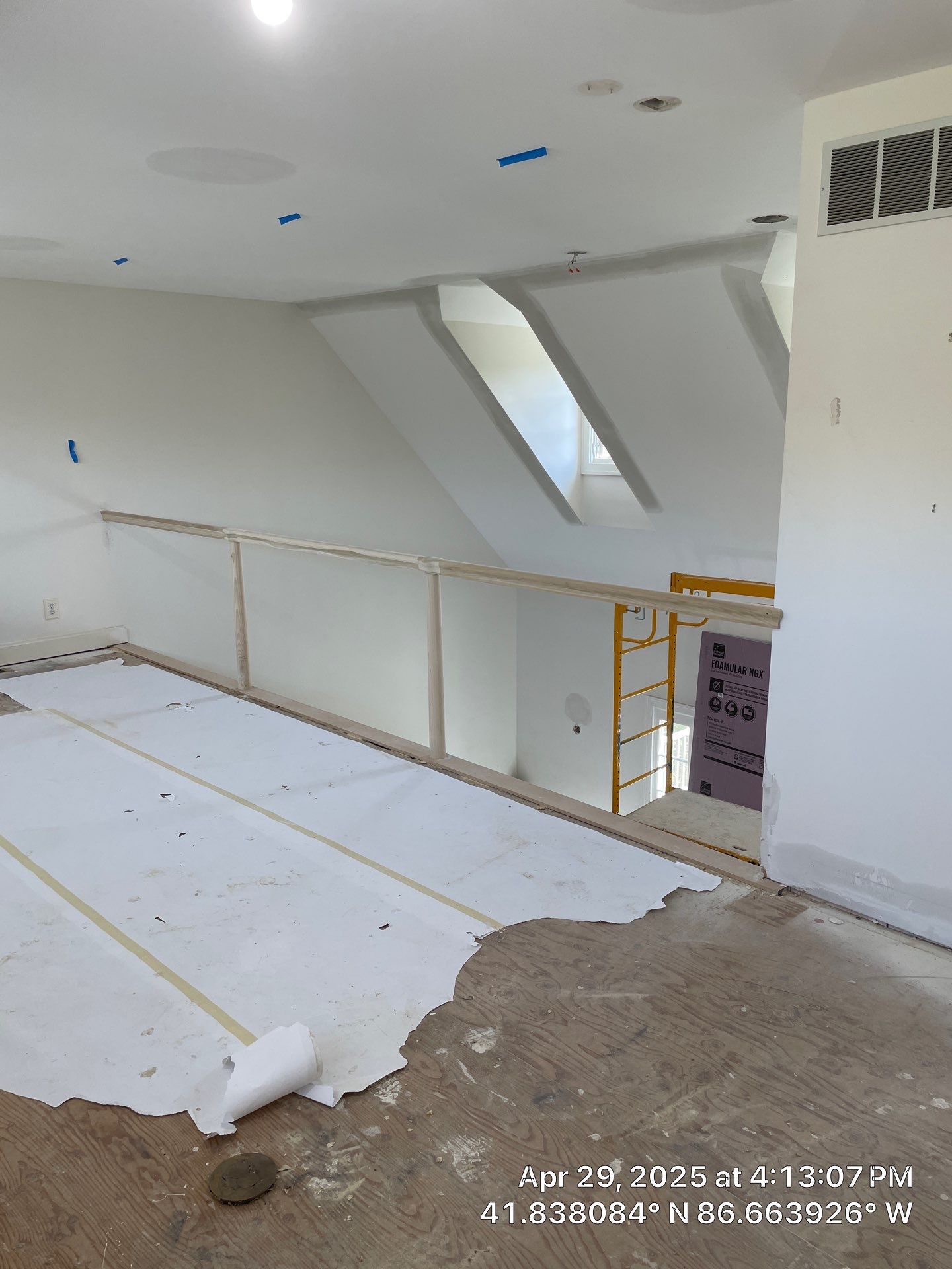 Paint the brand new maple floor...WHITE! Designer-driven project is a showstopper! by RTBaldwin Hardwood Floors