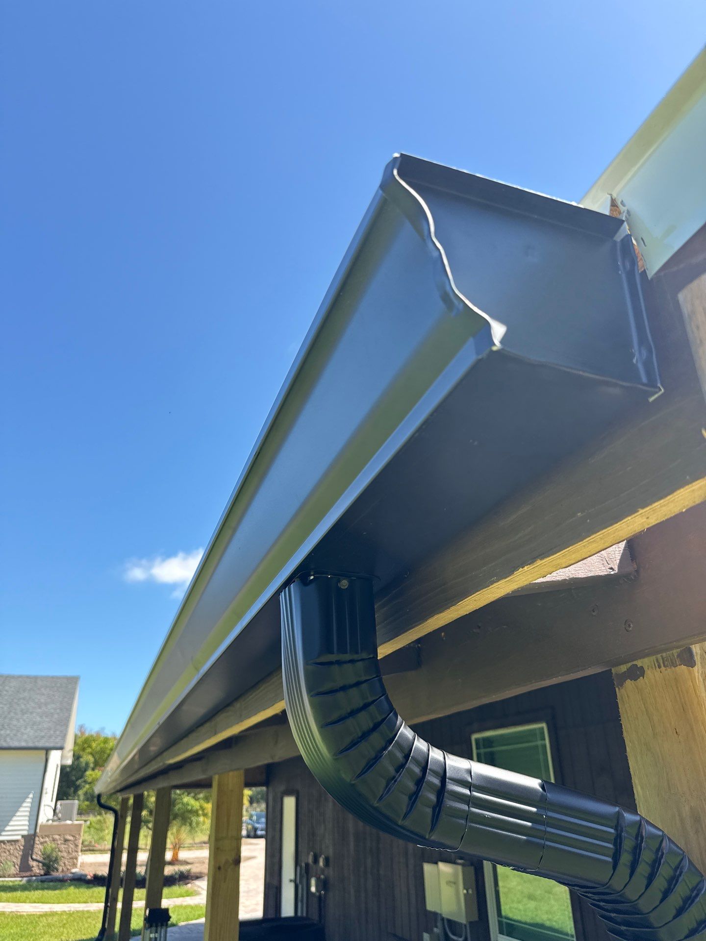 Black K-Style Seamless Gutters in Fort Myers FL by Gutter Professors