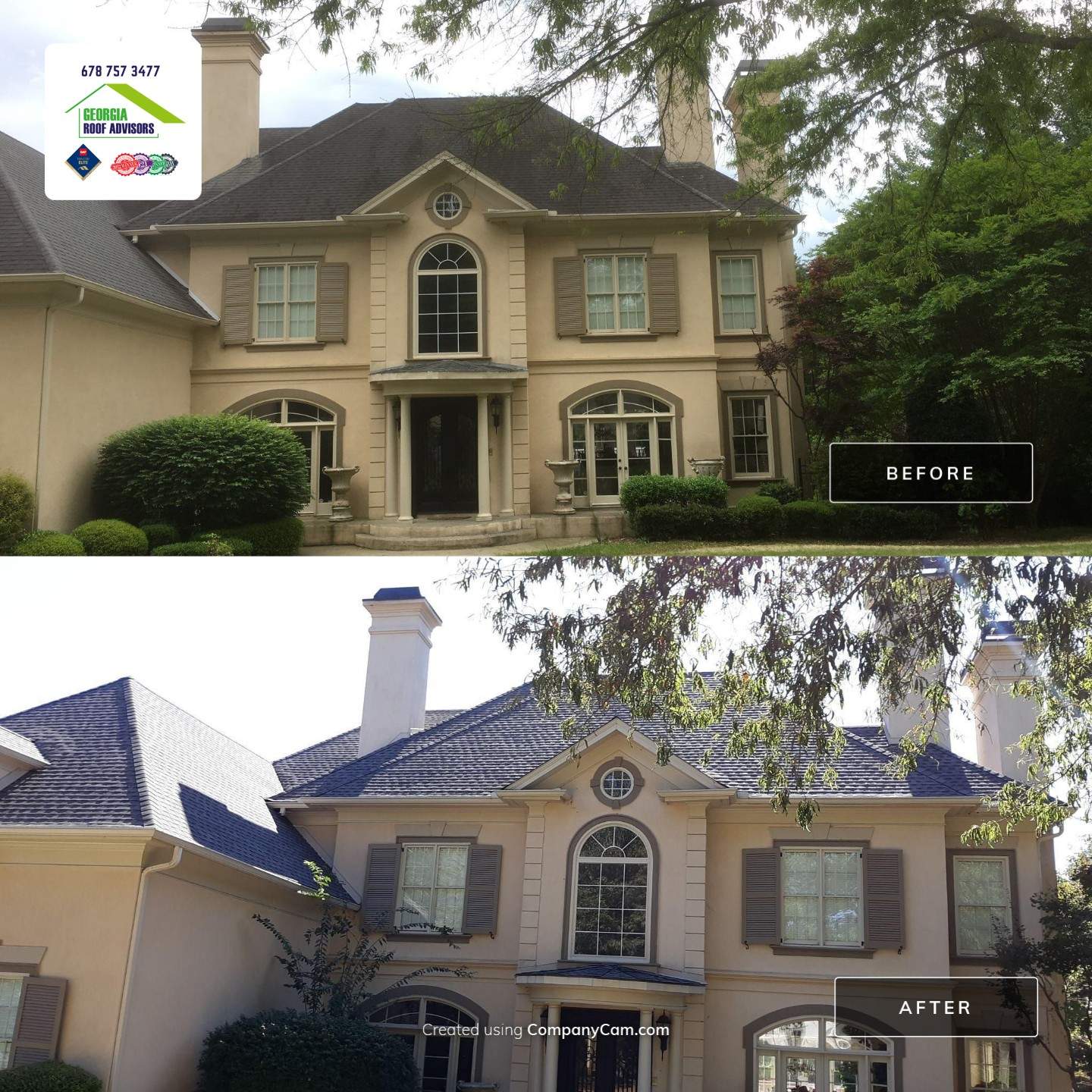 Residential Roofing Installation using GAF by Georgia Roof Advisors