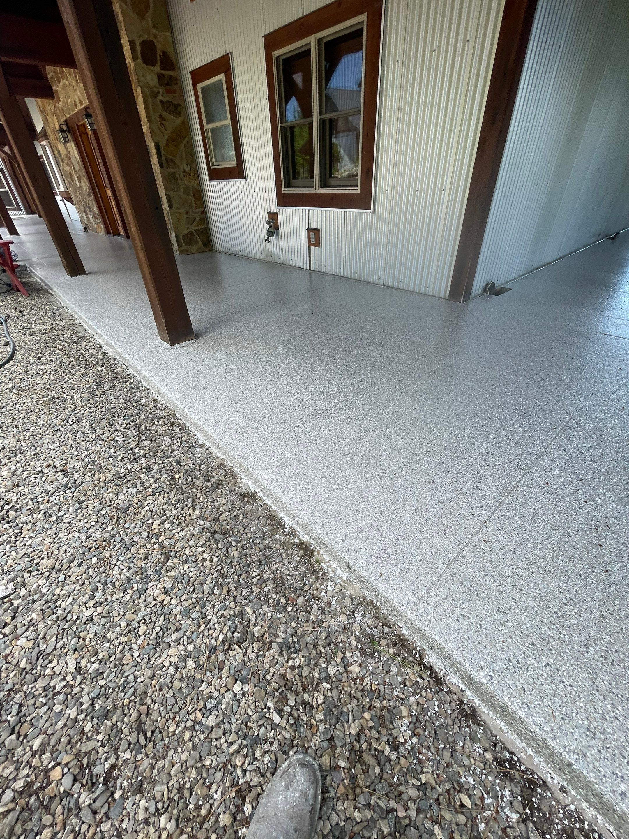 Patio Transformation using Mt Everest by Croc Coatings, LLC