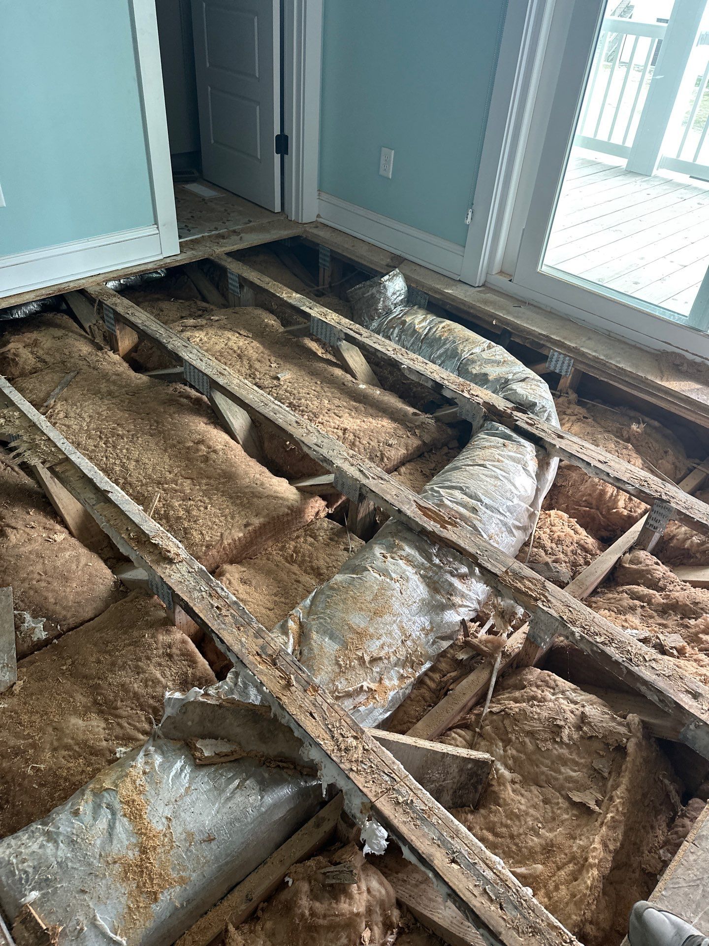 Caving Floor Structural Rot Damage Repair by Licensed General Contractor in Oak Island NC by RGR Construction and Roofing, LLC
