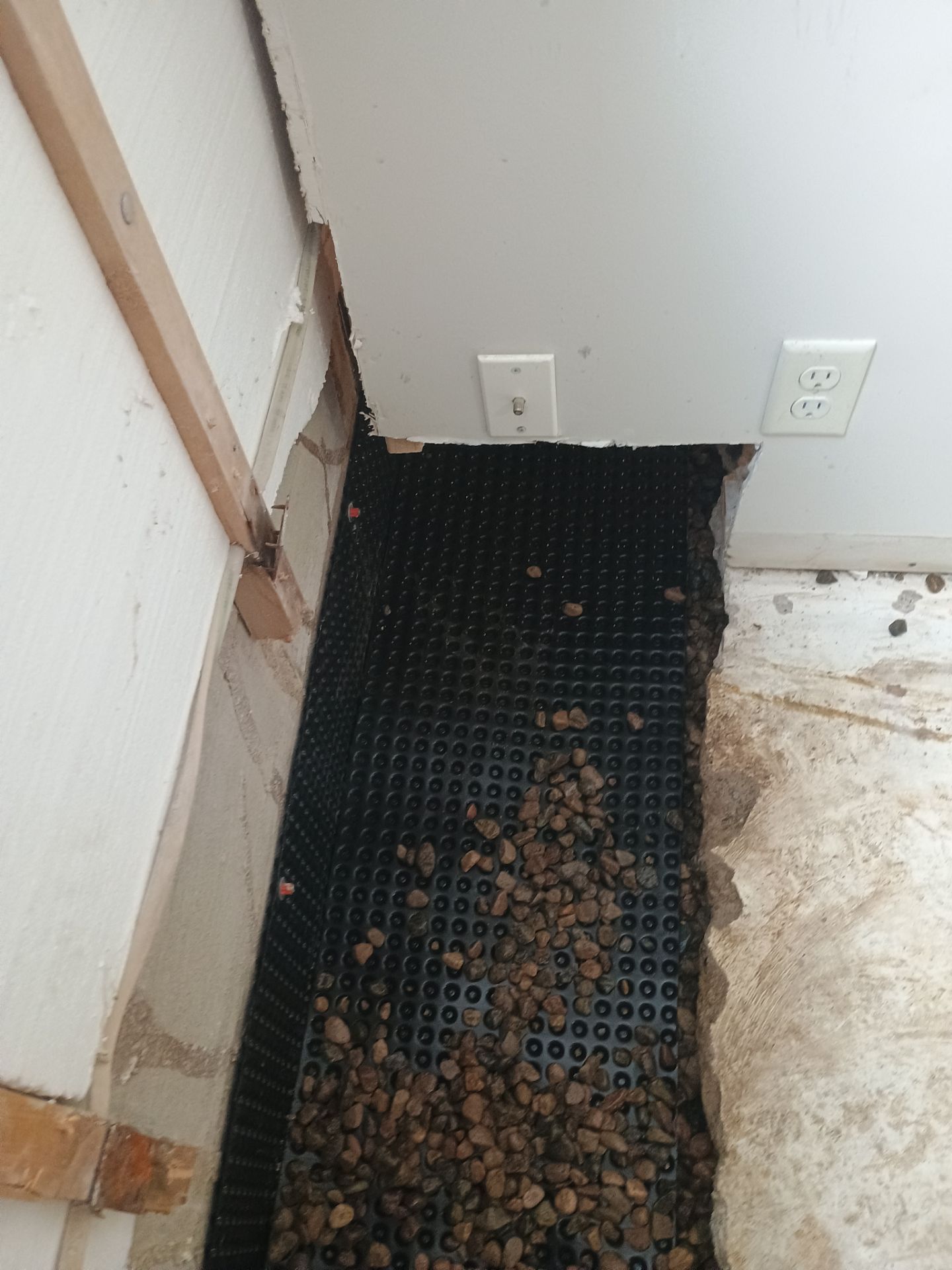 Drain tile for Kael in New Brighton by Waterproofing Northeast