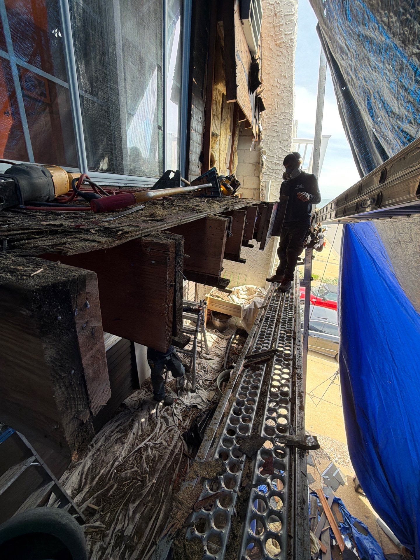 Multi-Level Balcony Reconstruction and Structural Wood Rot Repair in Sea Bright by REVIXPRO