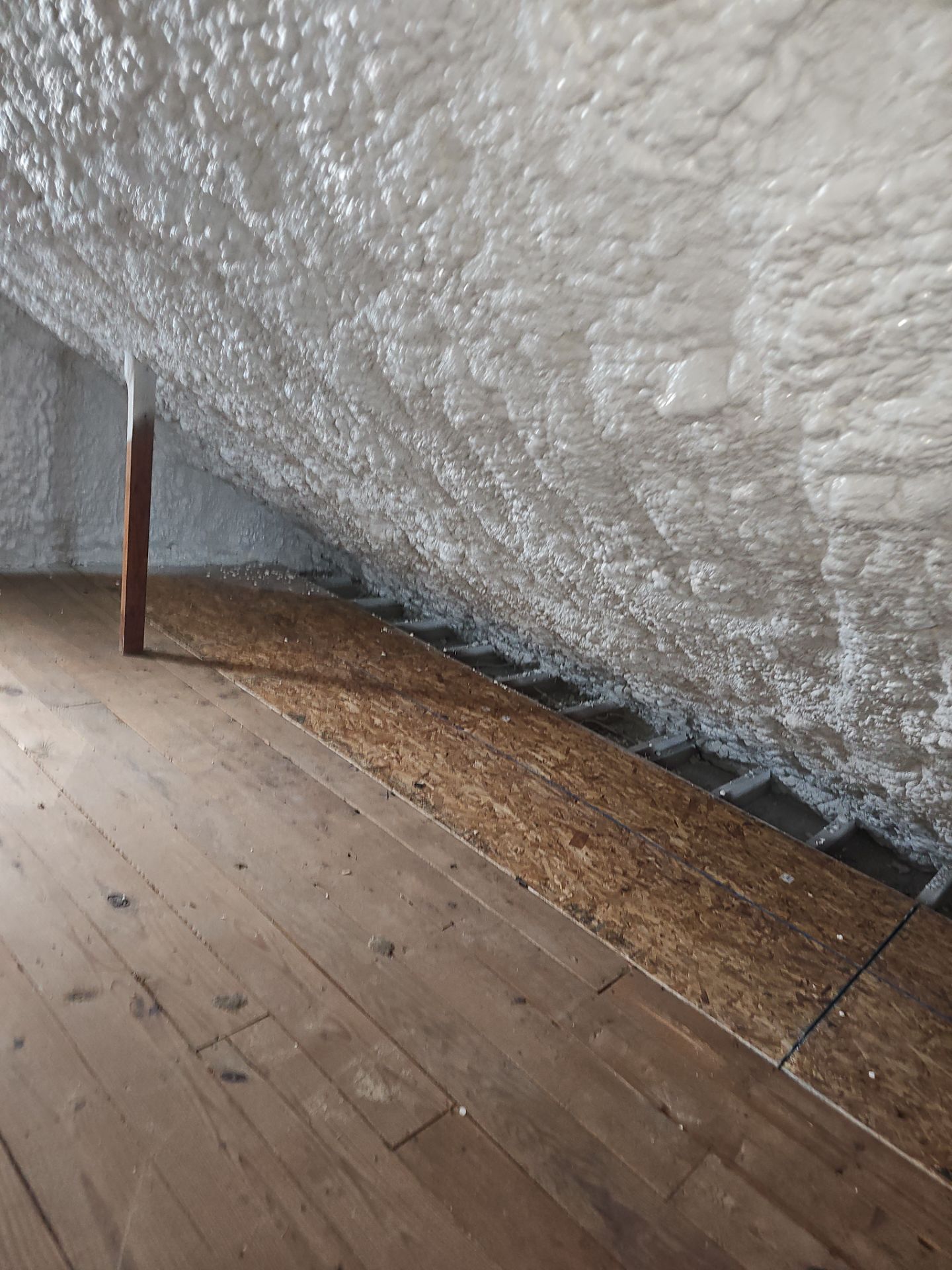 Attic Insulation using open cell spray foam by NYS Foam & Energy