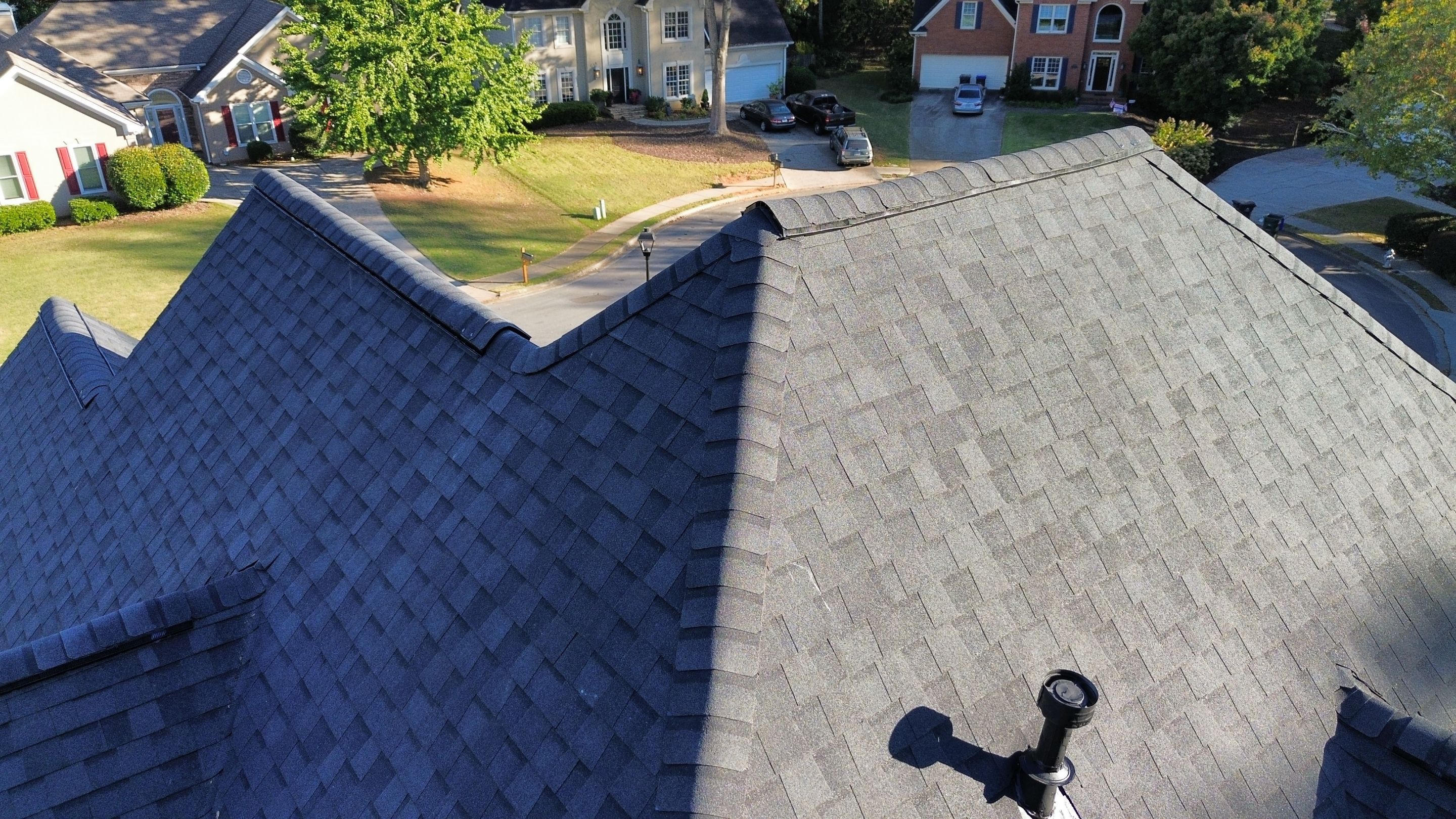 Roswell, GA Roof Replacement CertainTeed Landmark Moire Black by Reset Roofing
