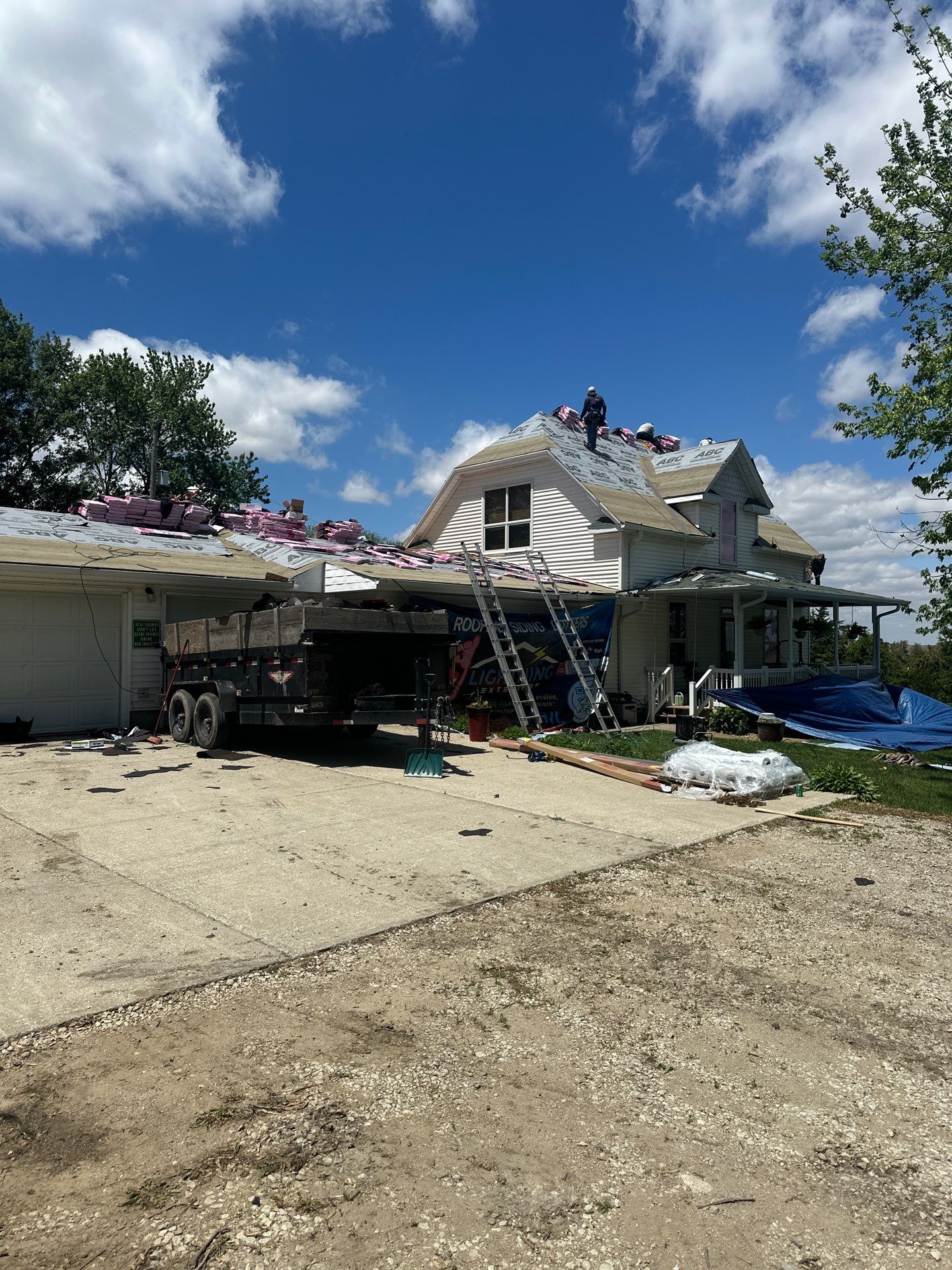Residential Roofing Installation using Owens Corning Duration Driftwood by Lightning Exteriors