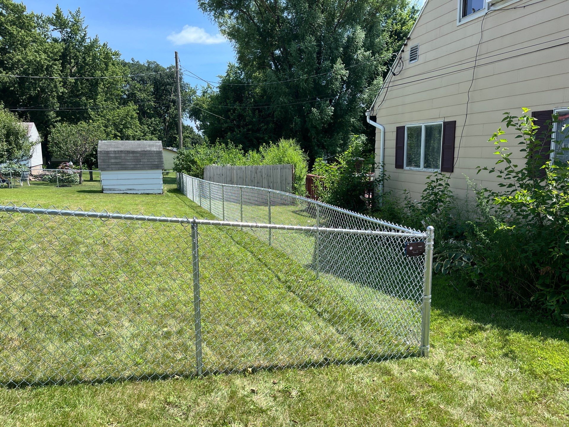 Residential Chain Link Fence Installation in Elk Run Heights by Perfect Picket Fence and Stain