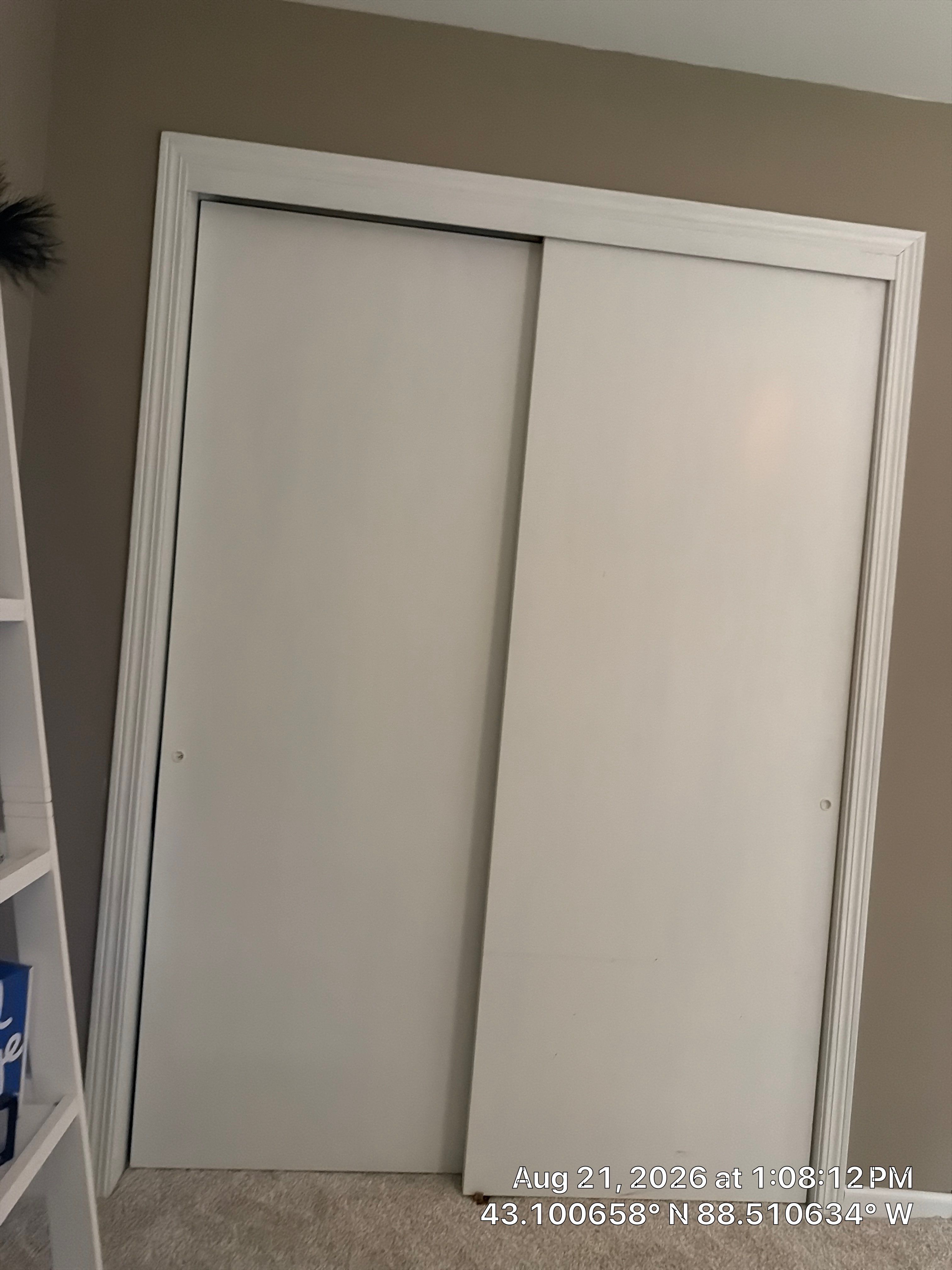 New White Sliding Closet Door Installation in Oconomowoc by CompanyCam Sales Demo