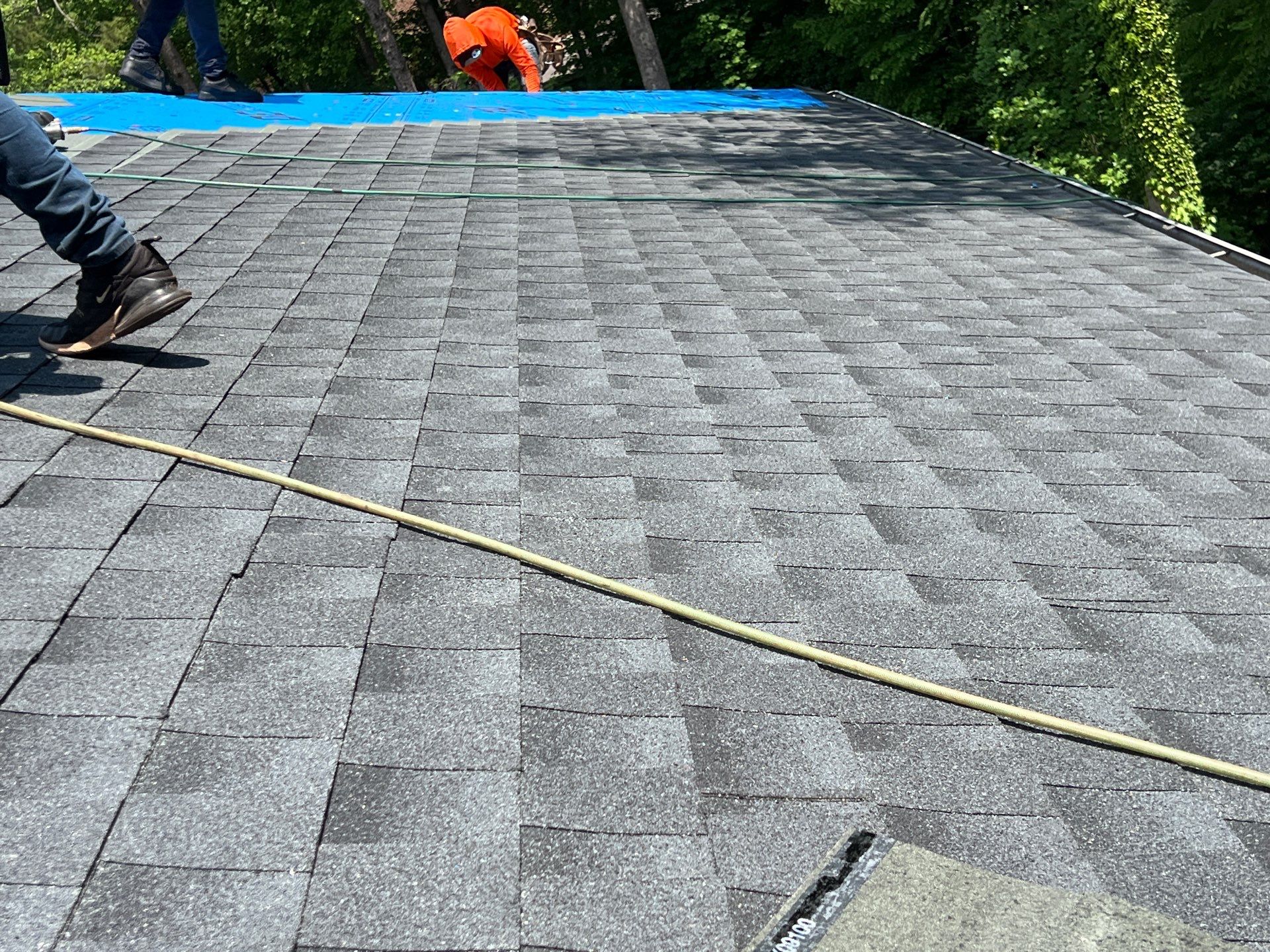 Residential Roofing Installation using GAF Timberline HDZ Charcoal by RISE Roofing & Restoration, LLC