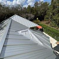 .032 Aluminum 1.5" Mechanical Seam Silver Metallic  by Total Roofing System The Metal Roof Experts