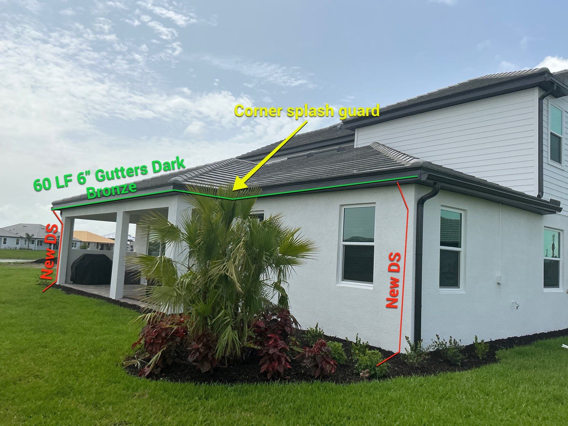 Dark Bronze Gutter Installation in Bradenton FL by Gutter Professors