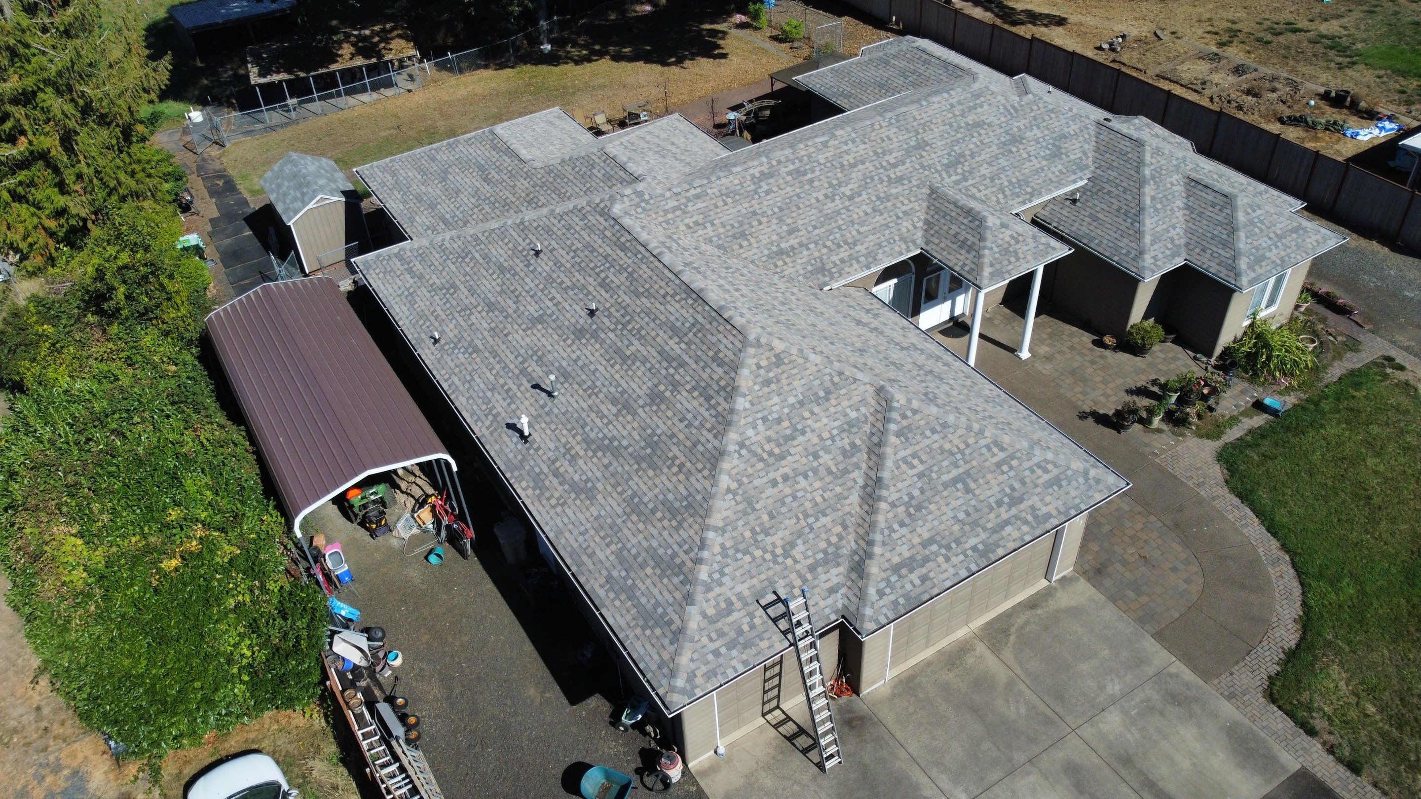 Residential Roofing Installation using IKO Dynasty (Color: Biscayne) by Orezona Building & Roofing Company, Inc.