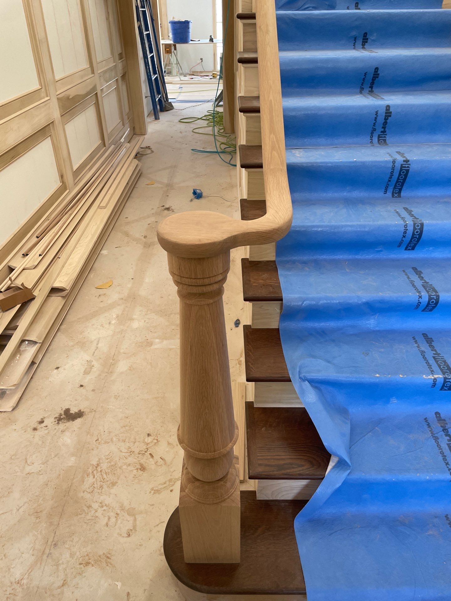 Stunning Ada Brownstone - Custom Staircase, Pattern Floor by RTBaldwin Hardwood Floors