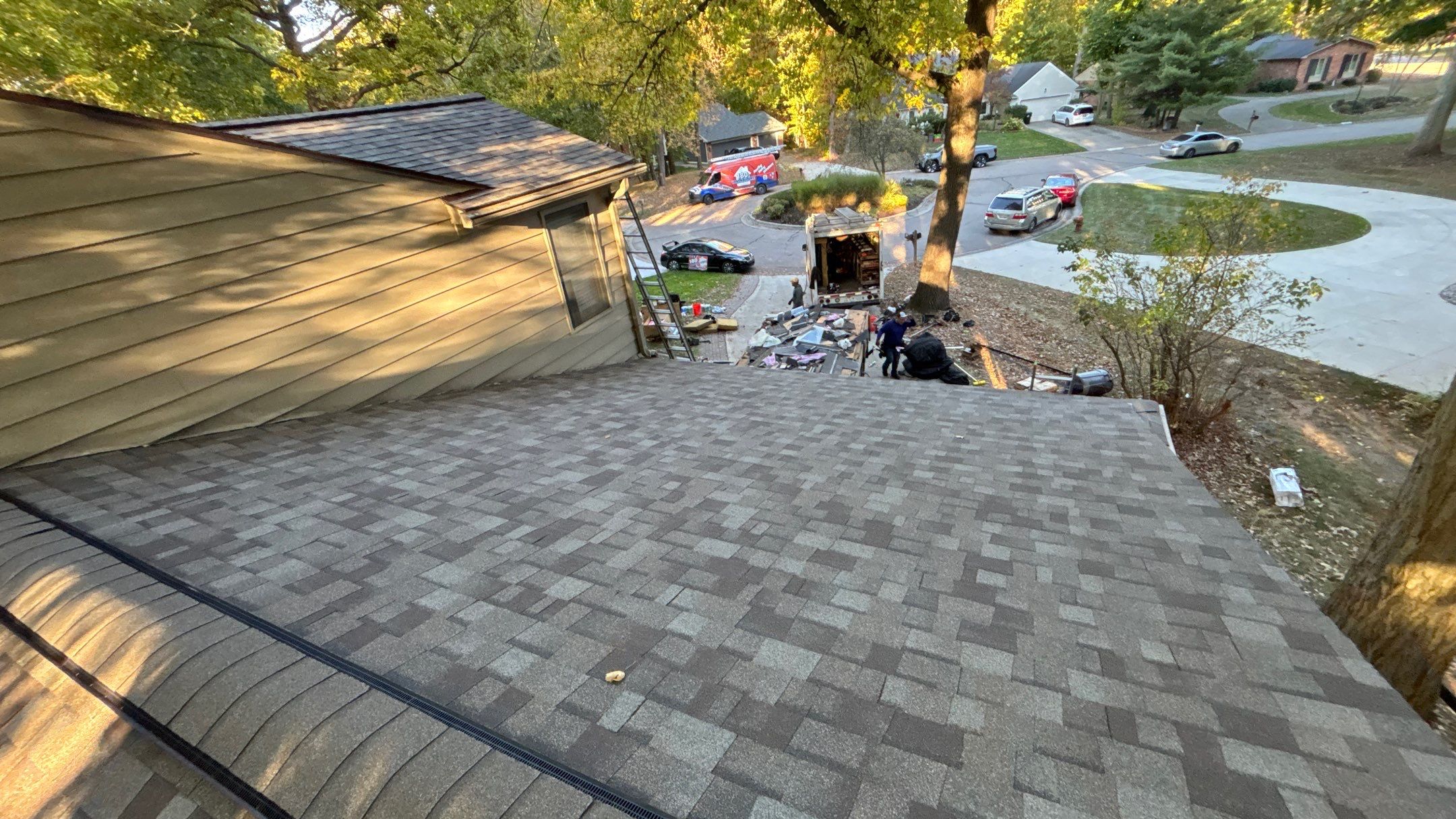 Roof Replacement using Owens Corning Driftwood by 180 Contractors