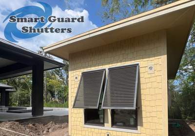 Decorative Shutters in Umbra Grey