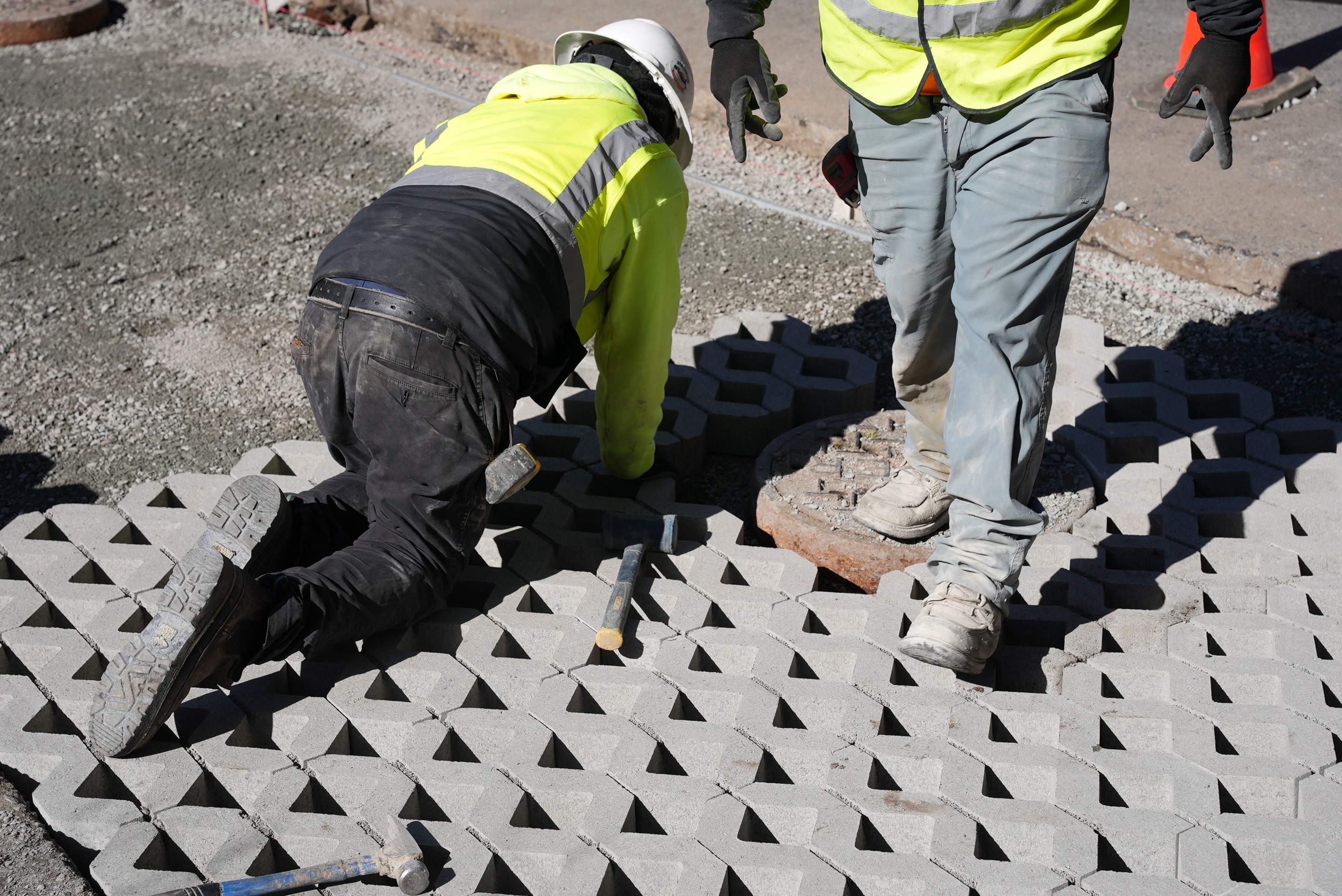 Russell | Turfstone Pavers Driveway  by Jireh Asphalt & Concrete Inc 