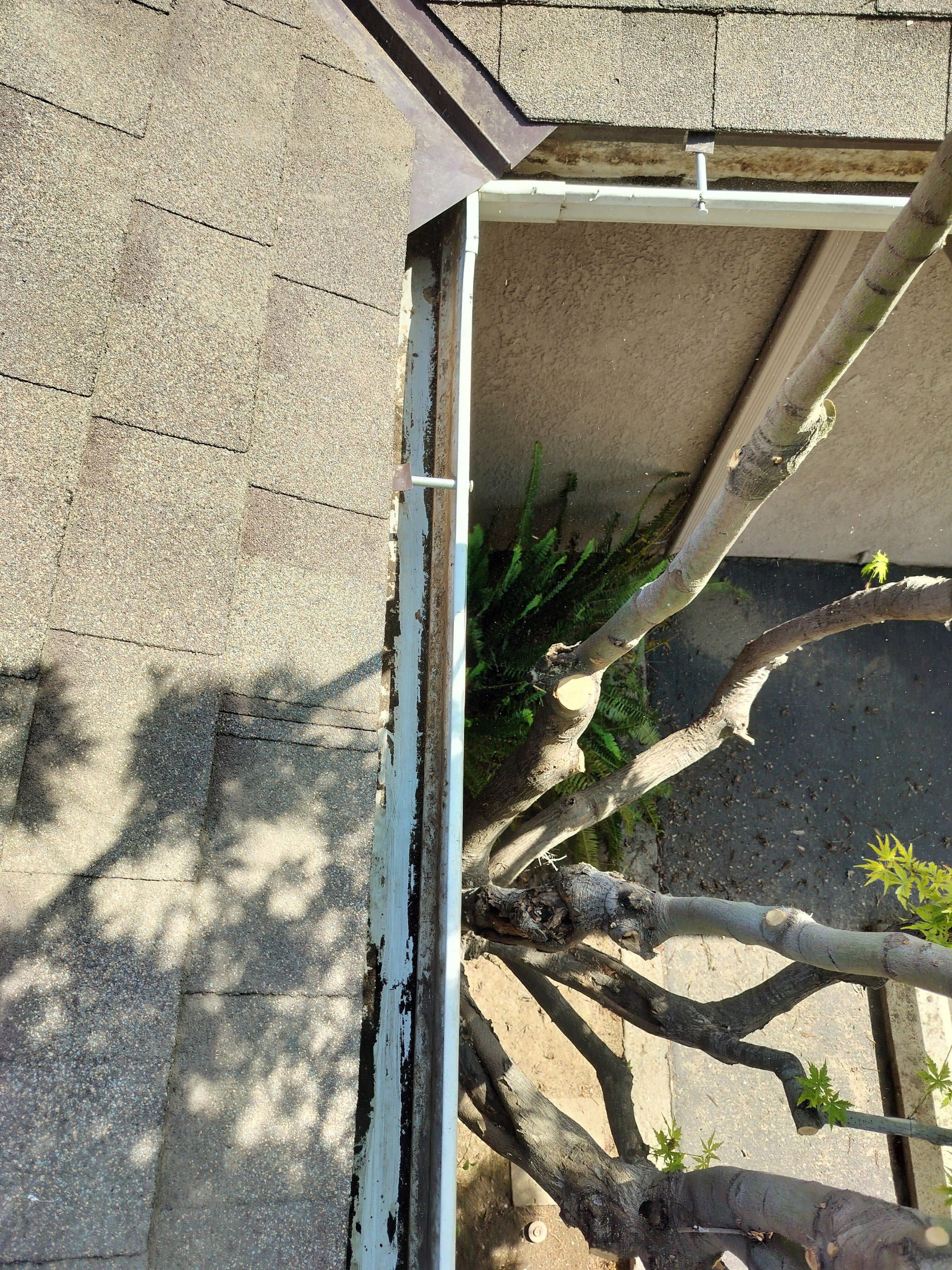 Commercial gutter cleaning Fresno, CA after photo with clean gutters