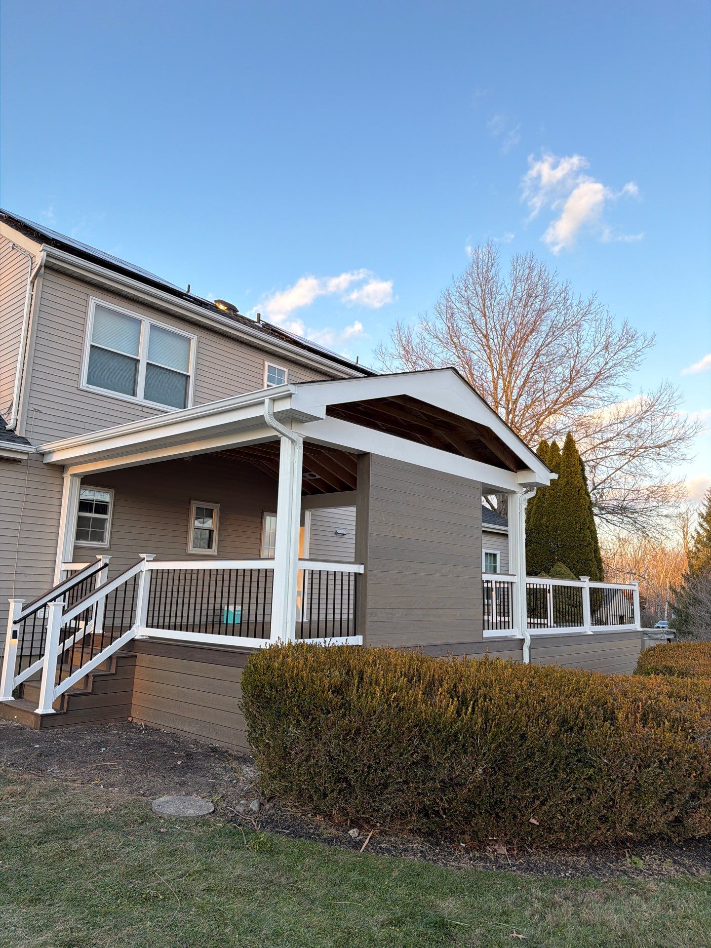 New Deck With a Roof and TV Mount in Raritan, New Jersey by deck guardian