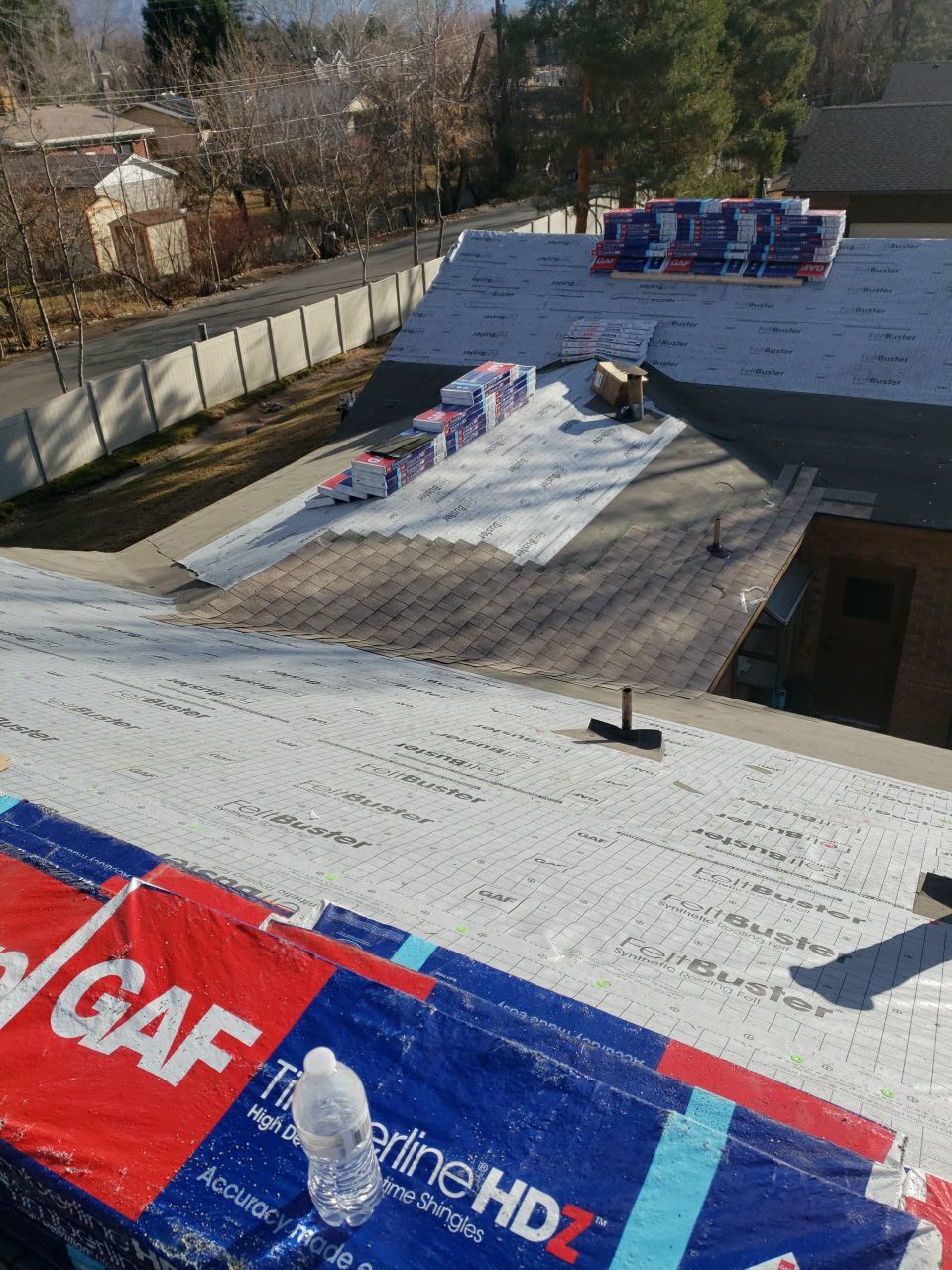 Storm Damaged Roof using GAF Timberline HDZ - Lifetime Shingle by The Roof Doctor