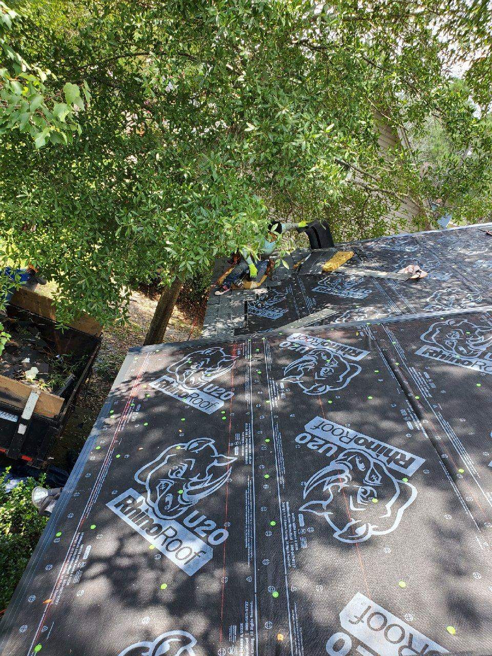 Residential Roofing Installation using Owens Corning Oakridge- Williamsburg Gray by Indigo State Roofing