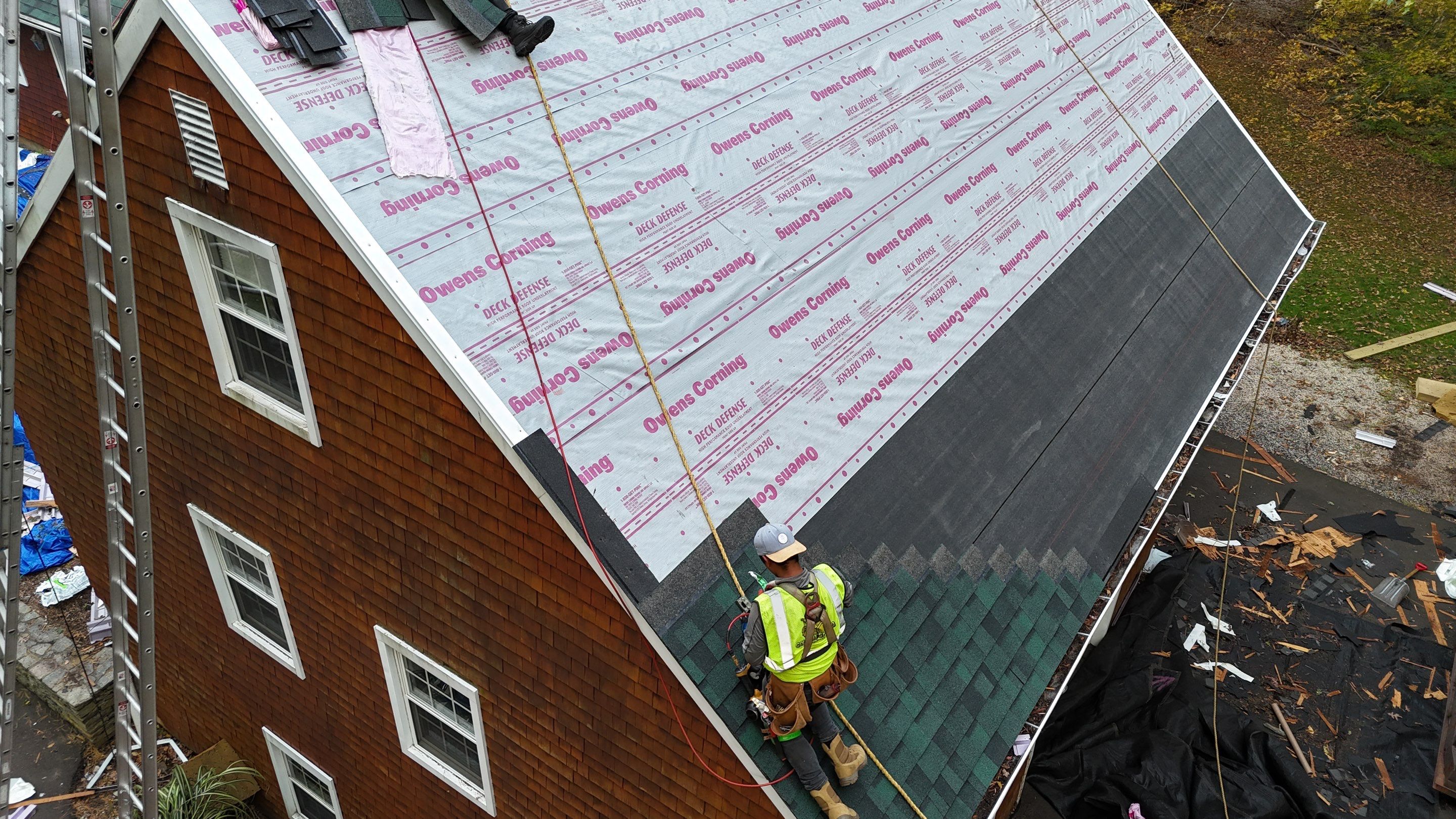 Owens Corning Duration : Chateau Green with Copper Accents in Avon, CT by Golden Shield Roofing