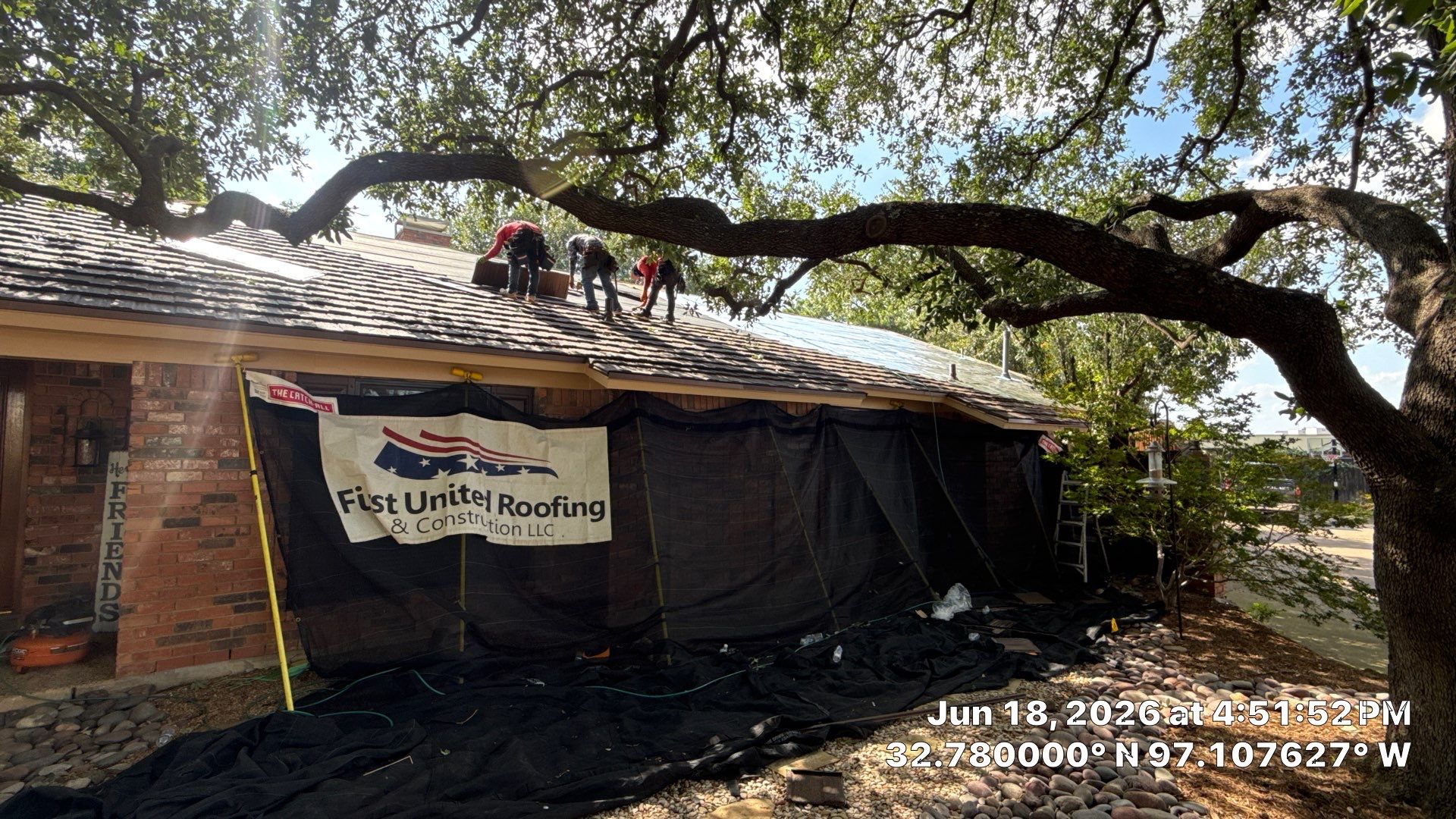 Decra Shake XD Install and Full General Contracting project in one of Arlington's beautiful communities by First United Roofing & Construction