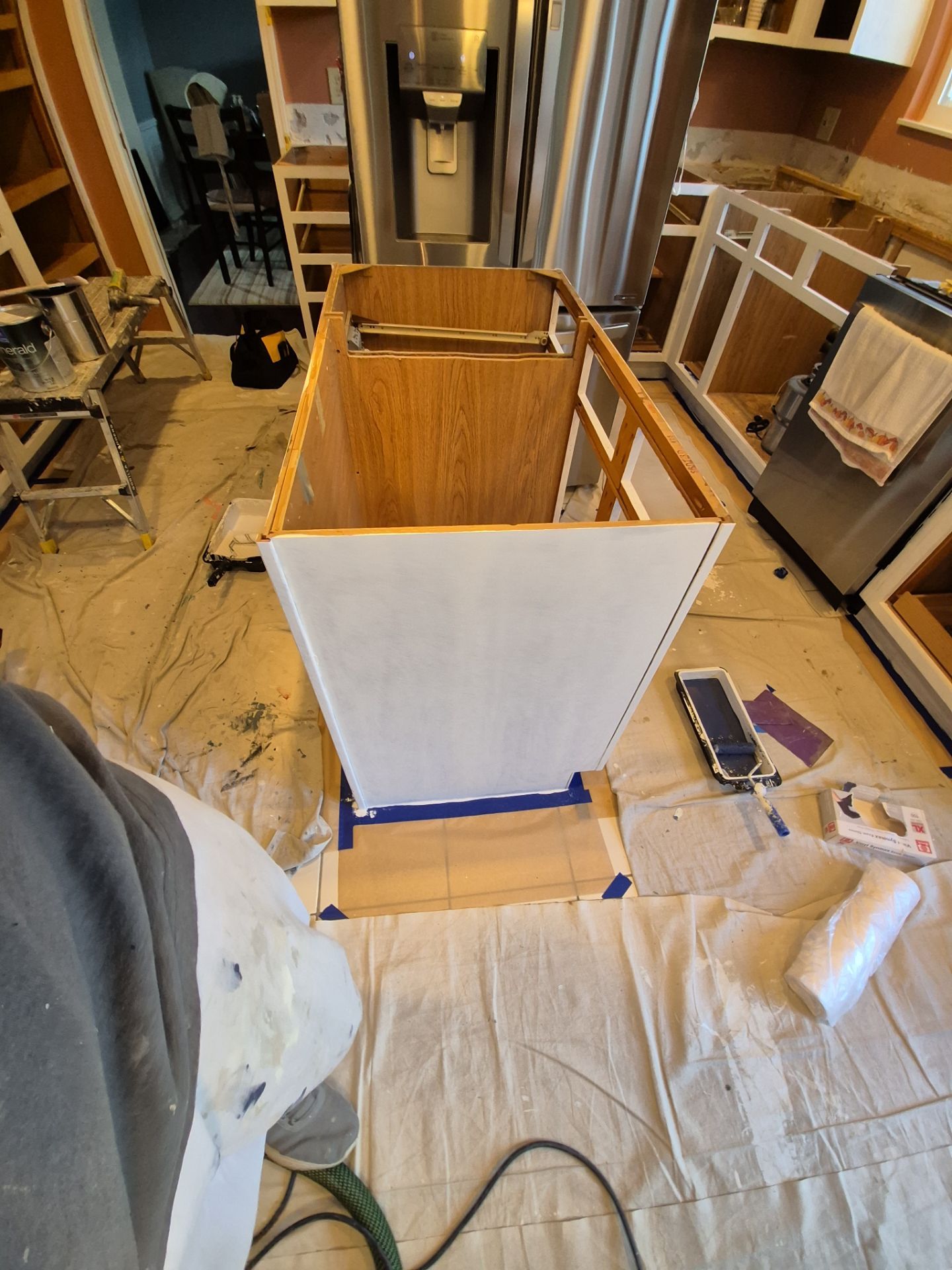 Stained Oak Cabinet Refinishing and Kitchen Update in Grosse Pointe Park by Top Shelf Painter