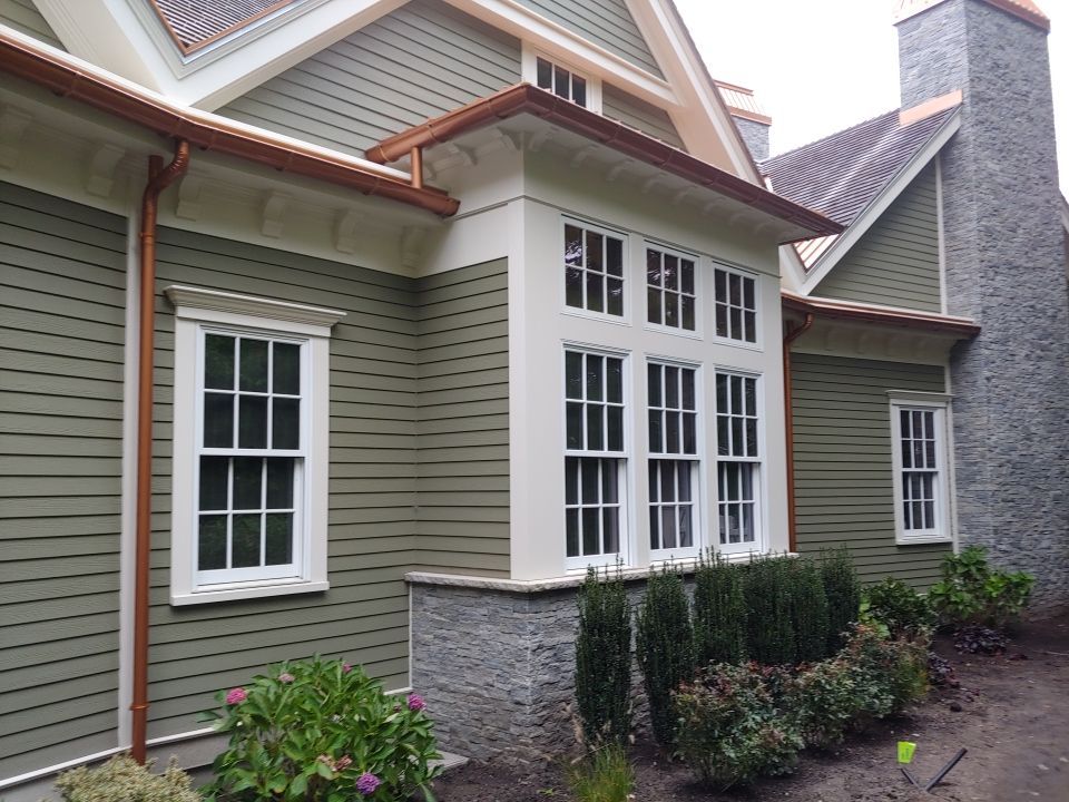 Berkley, MA Gutter Installation using 6" Coppertone Half Round Aluminum Gutter by Gutter Pro Enterprises