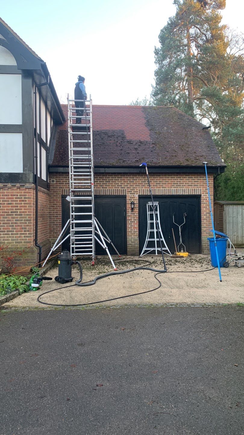 Roof Clean using Honda 15lpm Low Pressure Washing Machine by Ges Exterior Cleaning ltd
