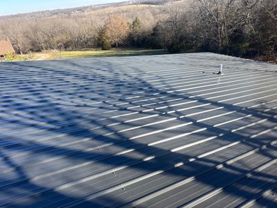 Residential Roofing Install - 29 Gauge G-Rib Metal - Color Black