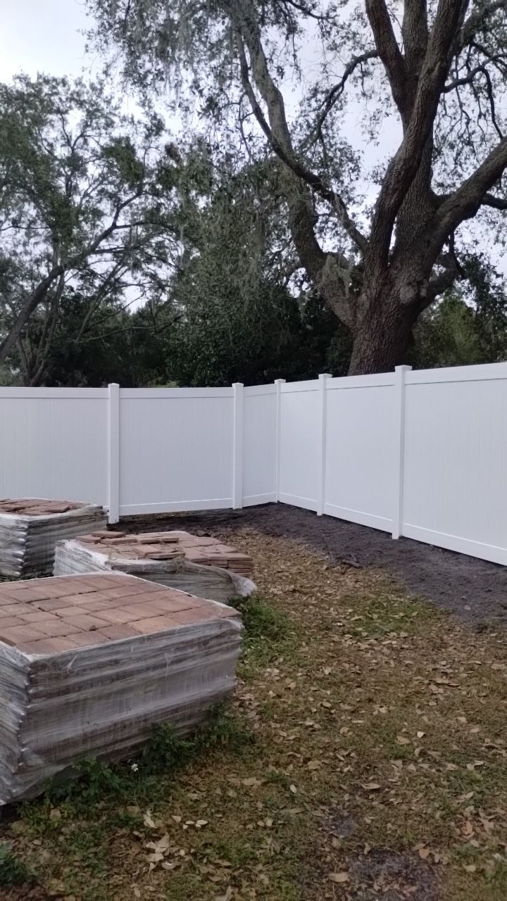 White Vinyl Privacy Fence Installation In North Port, FL by Asap fence and gates, LLC