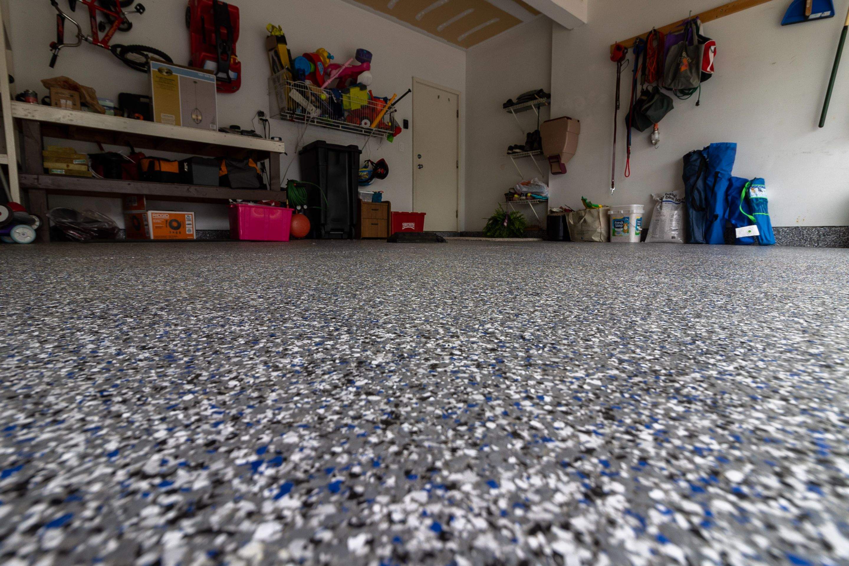 Garage Floor using Galaxy Blue by Your1DayFloor.com
