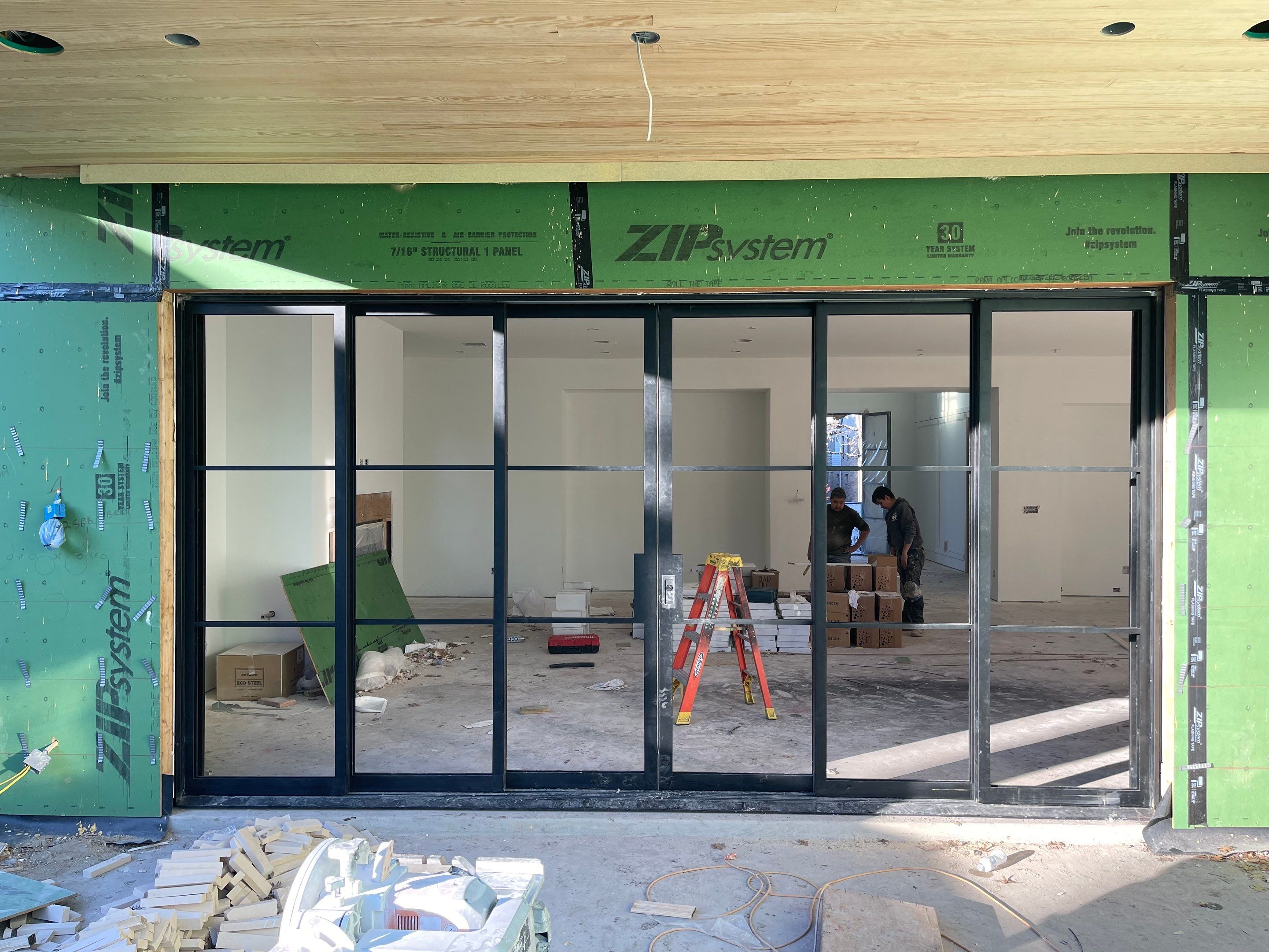 Custom 6-Panel Bi-Parting Sliding Pocket Door Installation in Dallas by Solara Custom Living