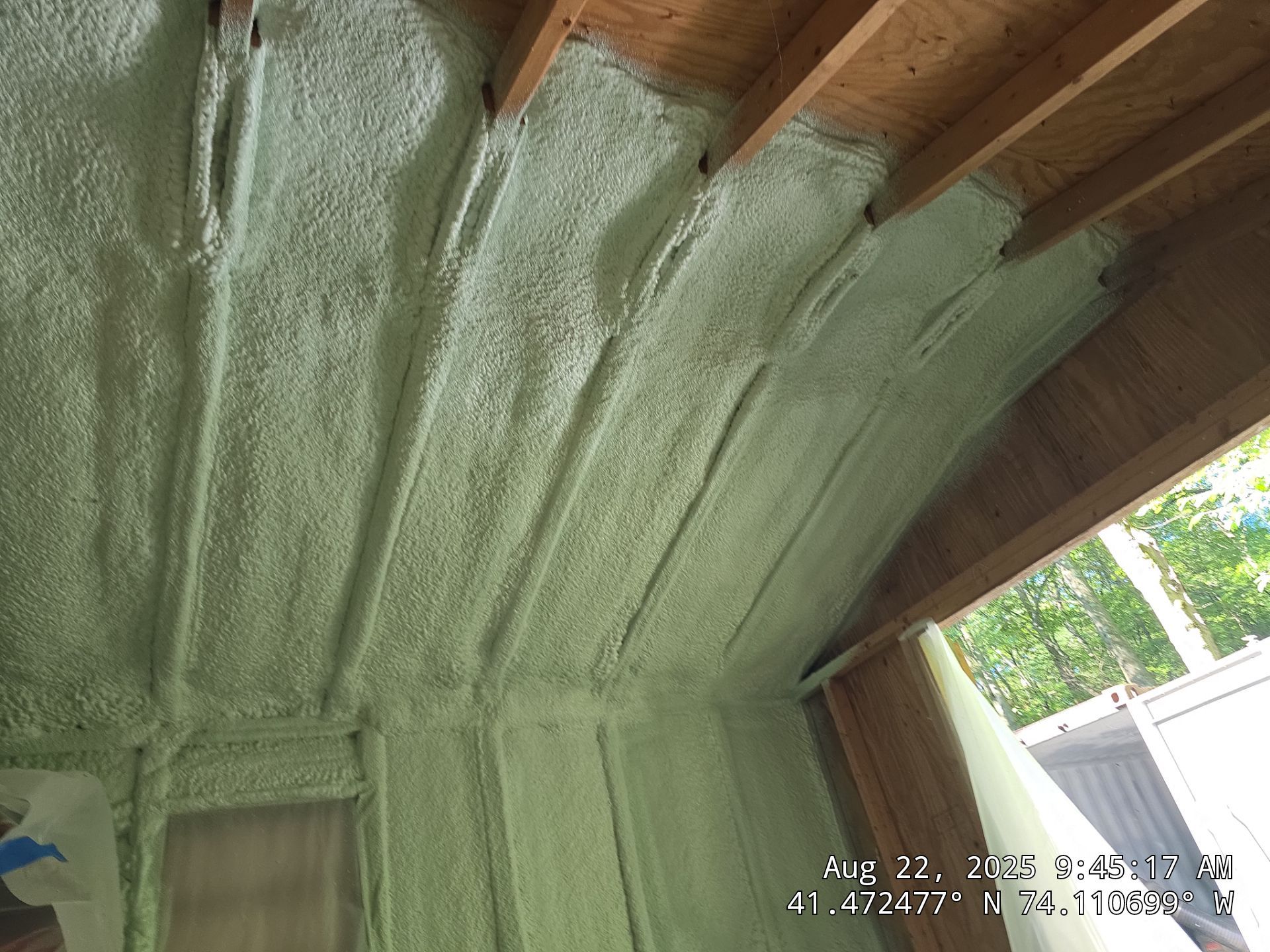 Exterior Walls using Closed Cell Spray Foam by NYS Foam & Energy